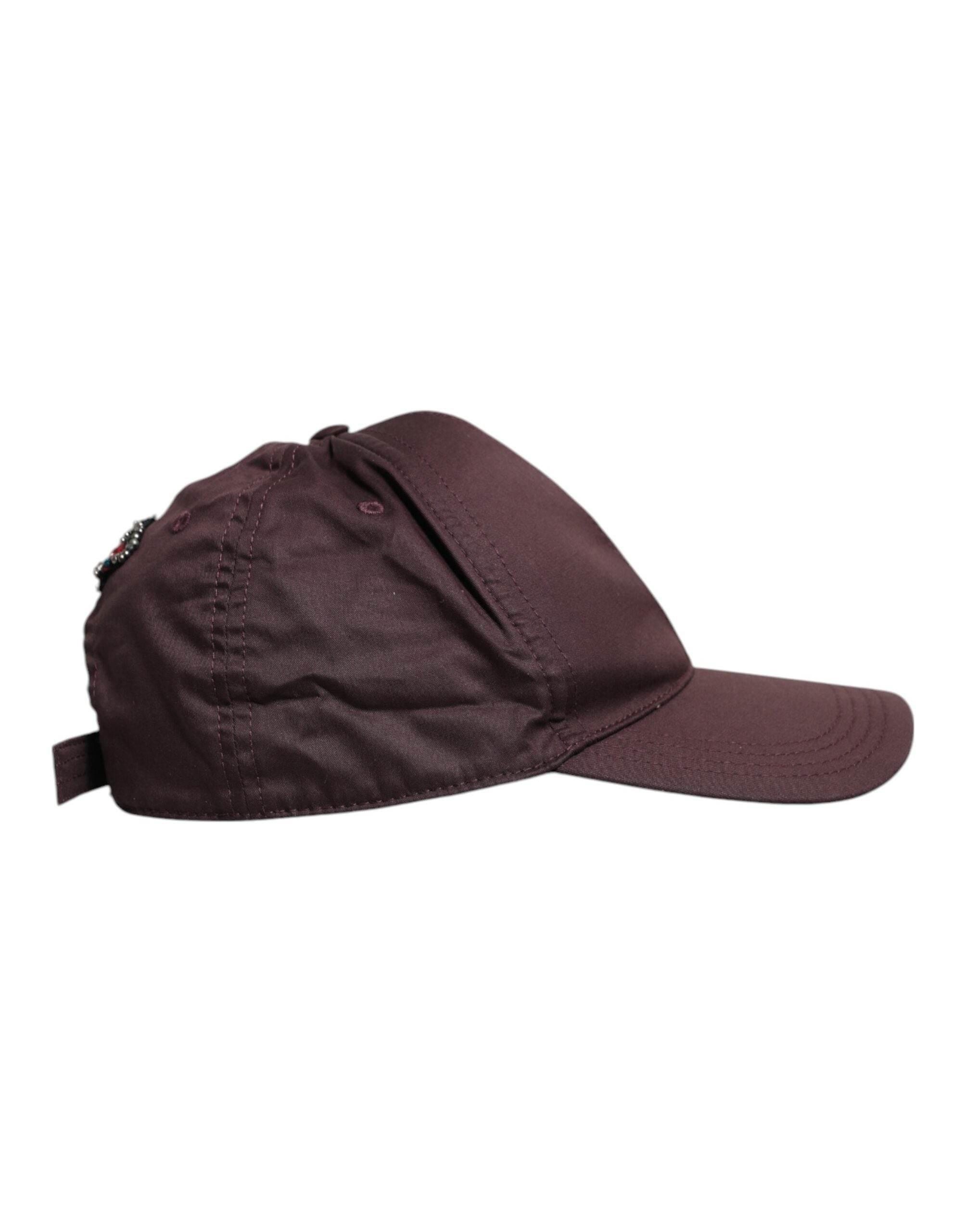 Dolce & Gabbana Brown Cotton DG Crown 6 Panels Baseball Cap - Hilstor
