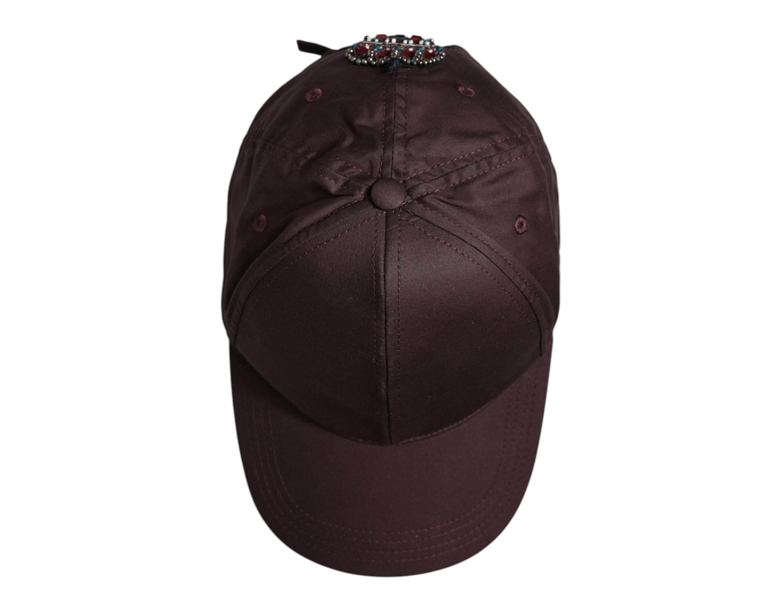 Dolce & Gabbana Brown Cotton DG Crown 6 Panels Baseball Cap - Hilstor