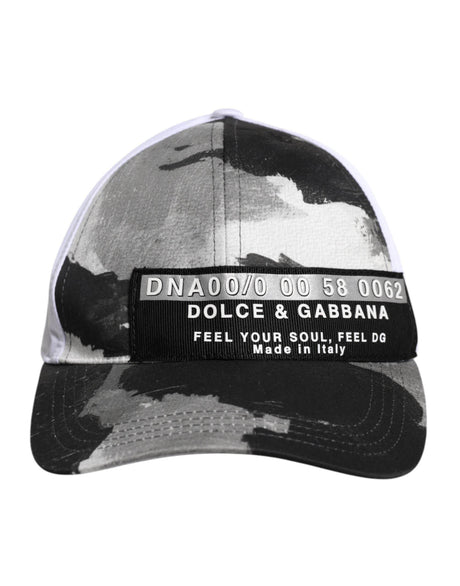 Dolce & Gabbana White Gray Camouflage 6 Panels Baseball Cap - Hilstor