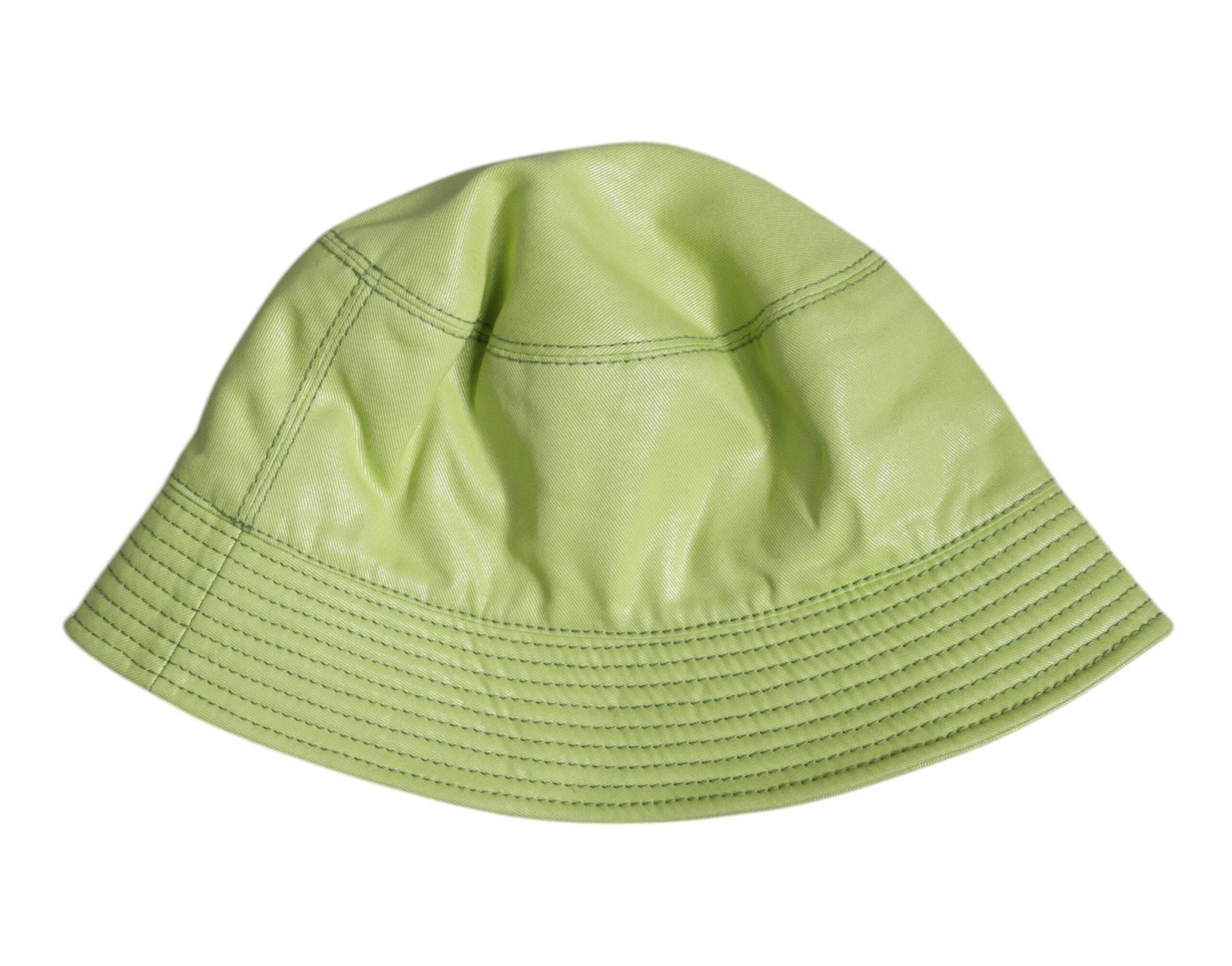 Dolce & Gabbana Green DG Plaque Wide Brim Bucket Hat - Hilstor