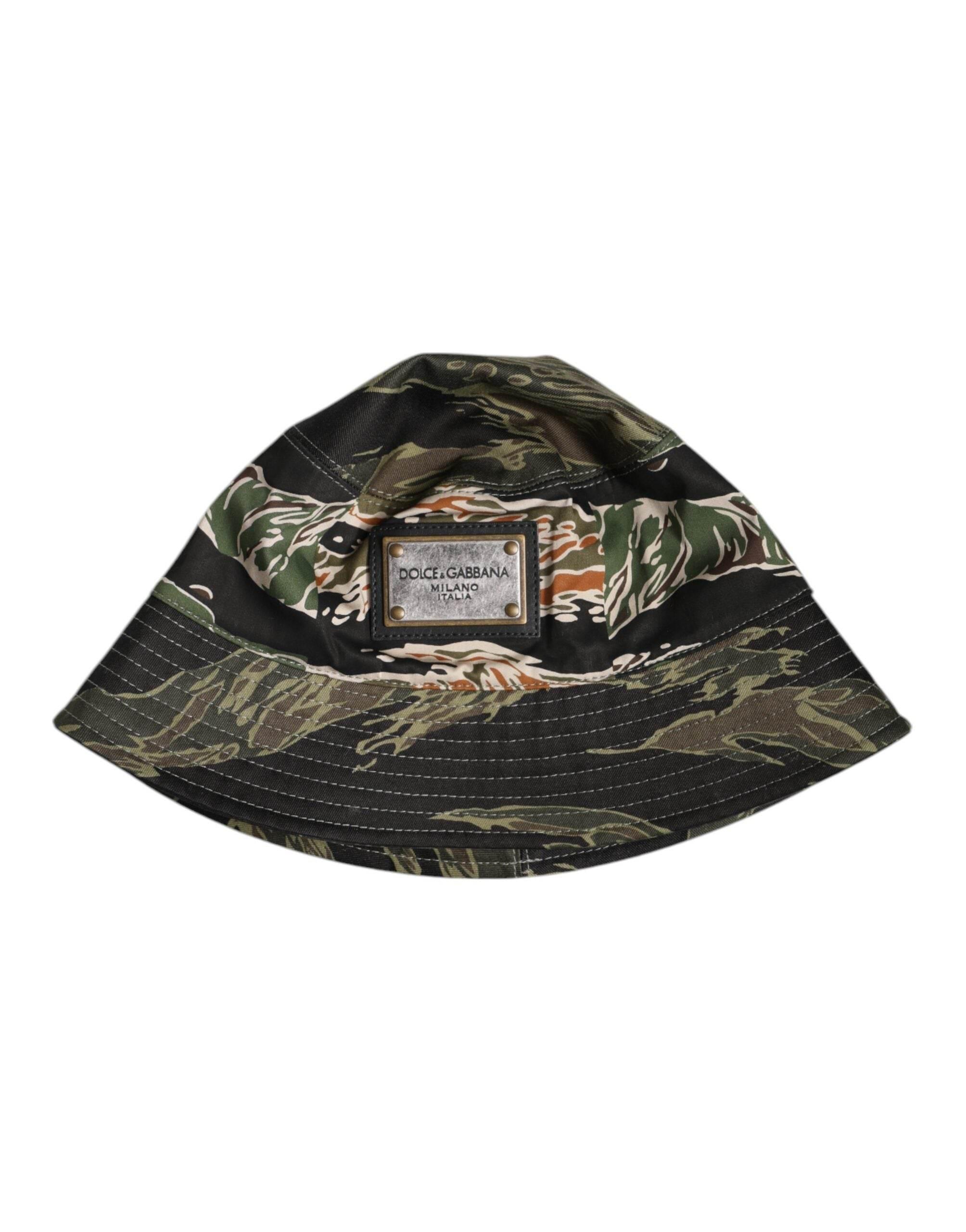 Dolce & Gabbana Multicolor DG Plaque Wide Brim Bucket Hat - Hilstor