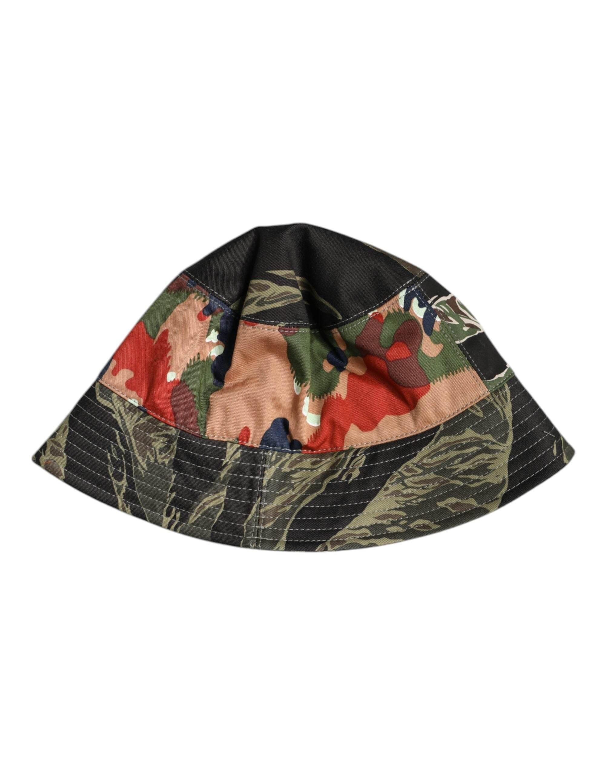Dolce & Gabbana Multicolor DG Plaque Wide Brim Bucket Hat - Hilstor