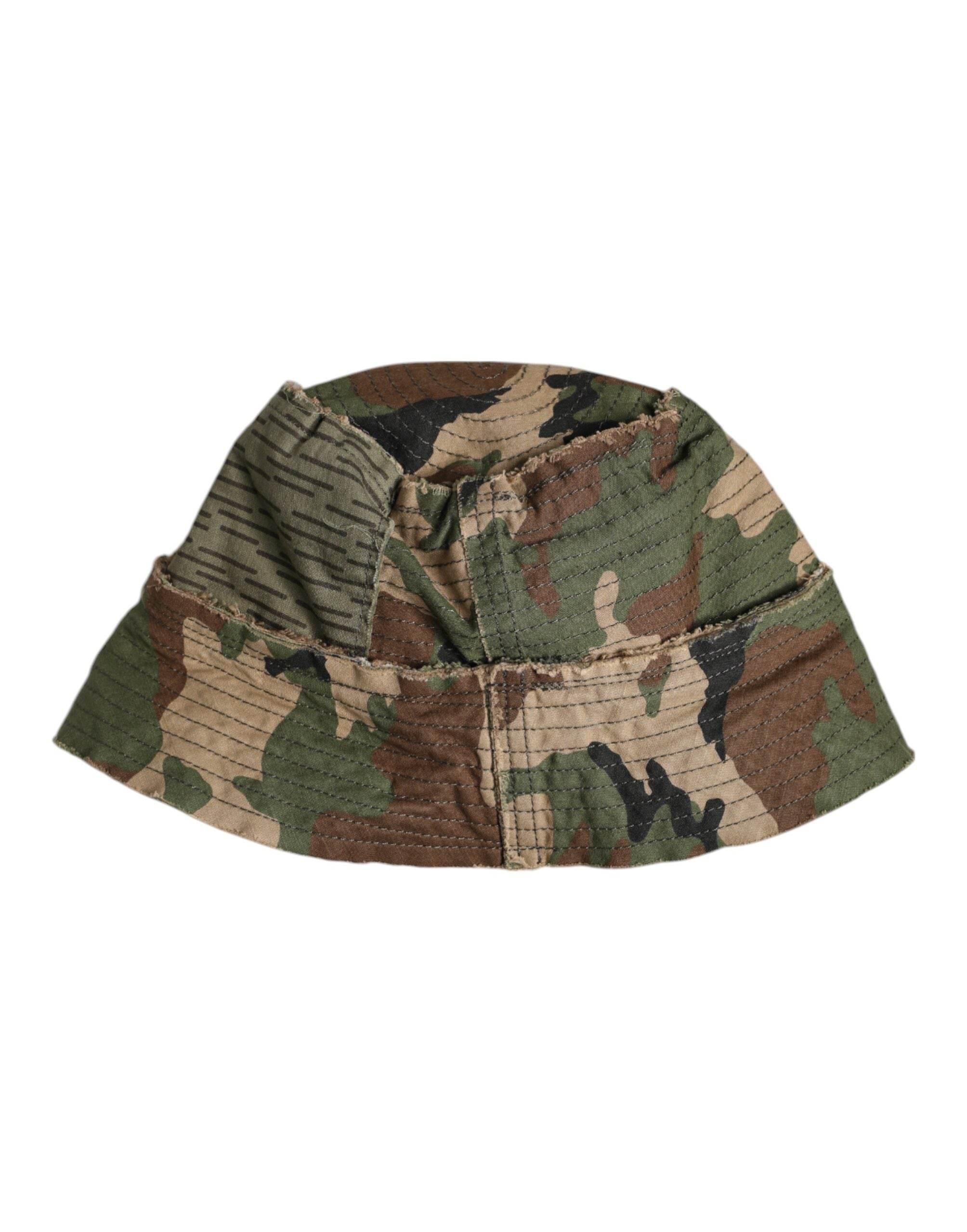 Dolce & Gabbana Multicolor Leopard Embellish Wide Brim Bucket Hat - Hilstor