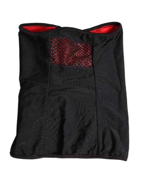 Dolce & Gabbana Black Nylon Knitted Neck Warmer Balaclava Scarf - Hilstor