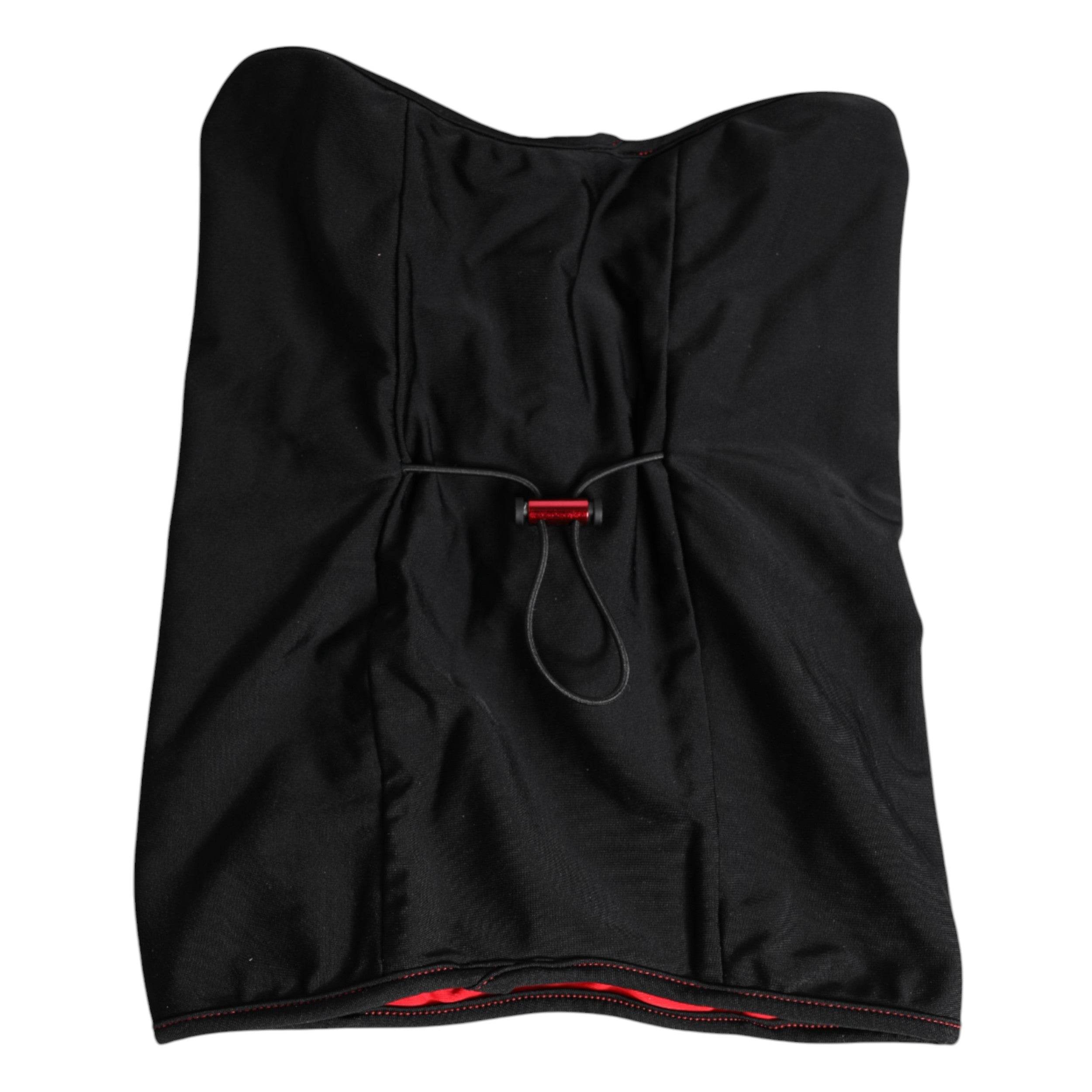 Dolce & Gabbana Black Nylon Knitted Neck Warmer Balaclava Scarf - Hilstor