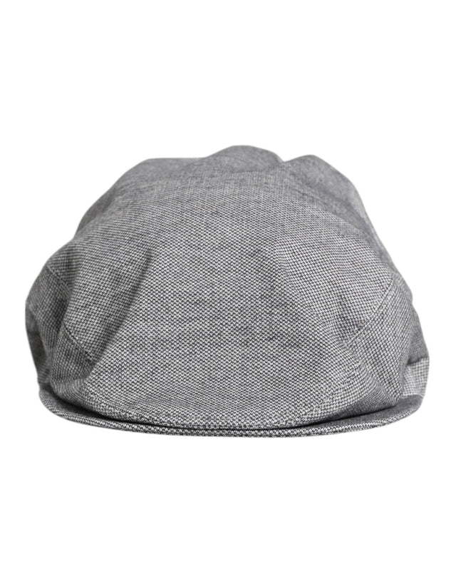 Dolce & Gabbana Gray Cotton Newsboy Capello Cabbie Hat - Hilstor
