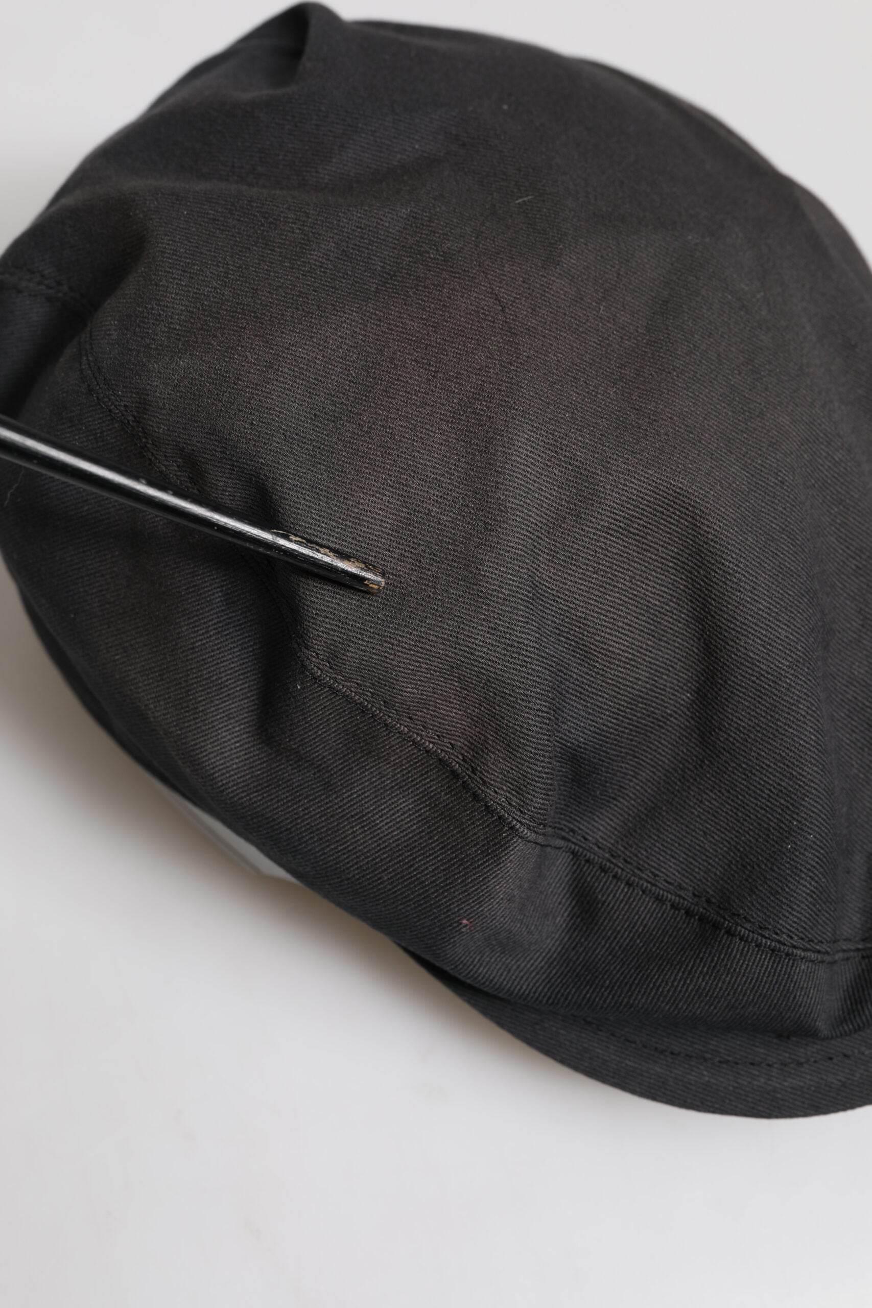 Dolce & Gabbana Black Cotton Newsboy Capello Cabbie Hat