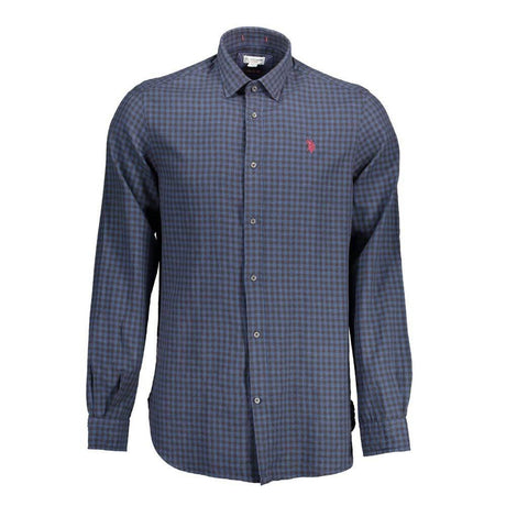 U.S. POLO ASSN. Blue Cotton Men Shirt - Hilstor