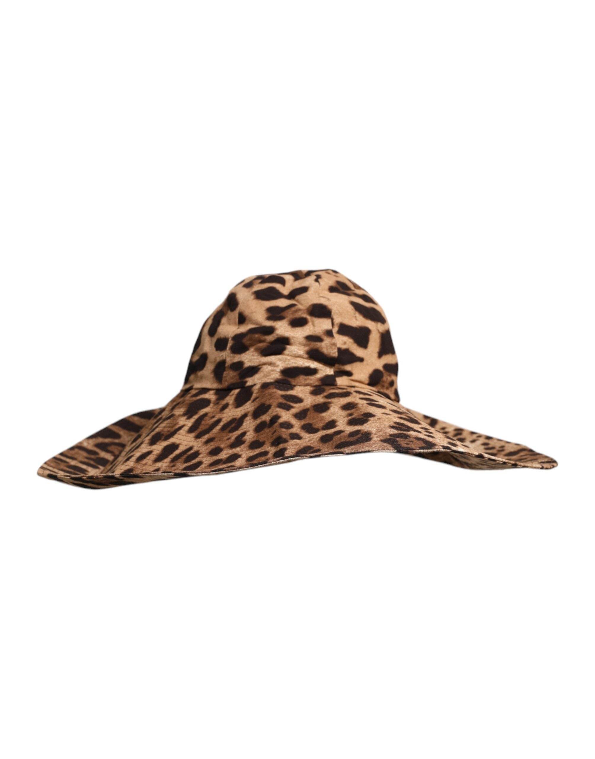 Dolce & Gabbana Brown Leopard Viscose Women Bucket Hat - Hilstor