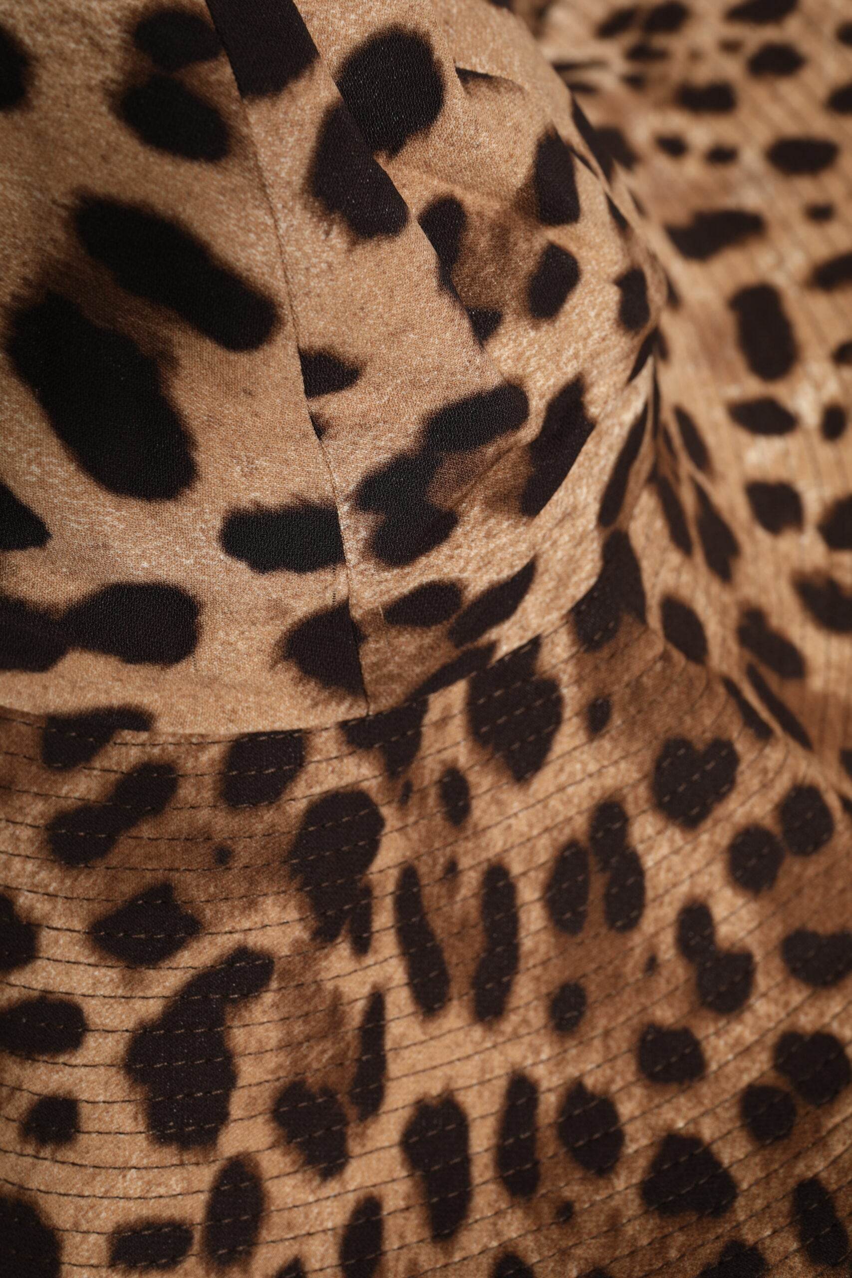 Dolce & Gabbana Brown Leopard Viscose Women Bucket Hat - Hilstor