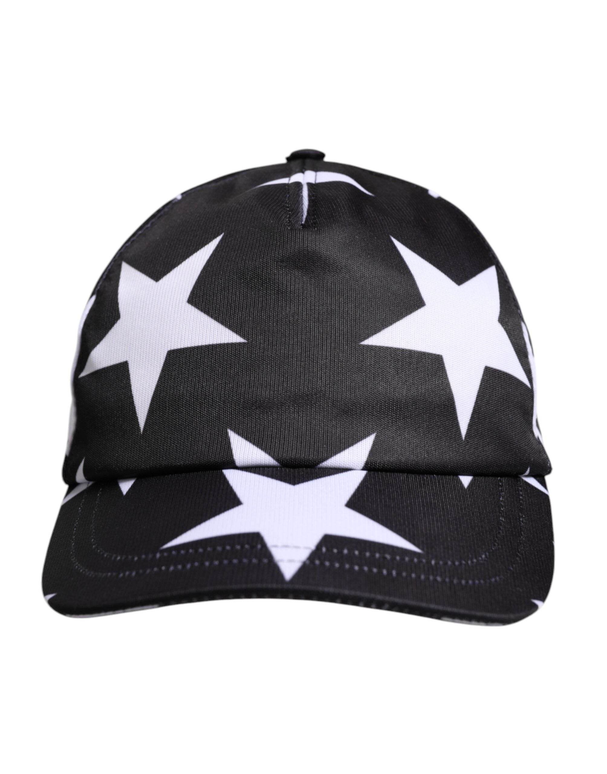 Dolce & Gabbana Black Star Print Polyester Baseball Cap - Hilstor