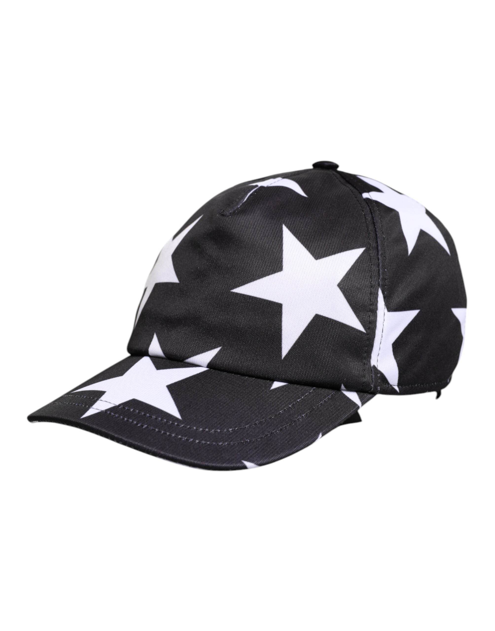 Dolce & Gabbana Black Star Print Polyester Baseball Cap - Hilstor