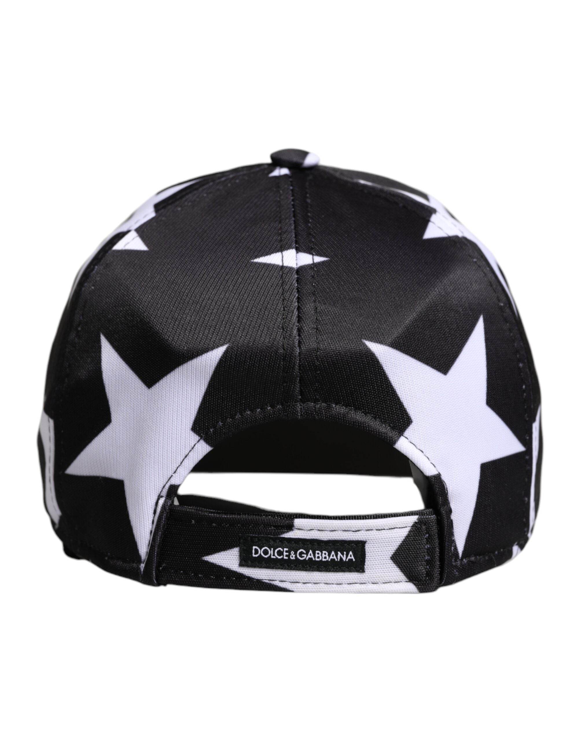 Dolce & Gabbana Black Star Print Polyester Baseball Cap - Hilstor