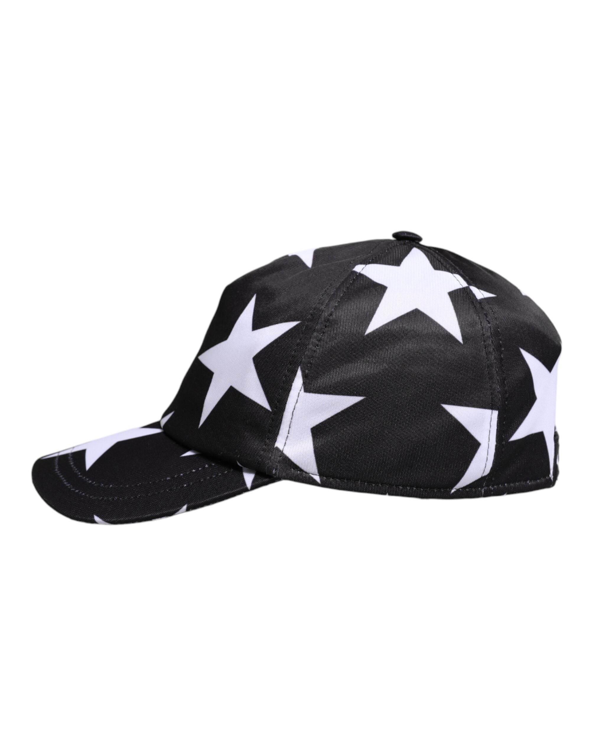 Dolce & Gabbana Black Star Print Polyester Baseball Cap - Hilstor