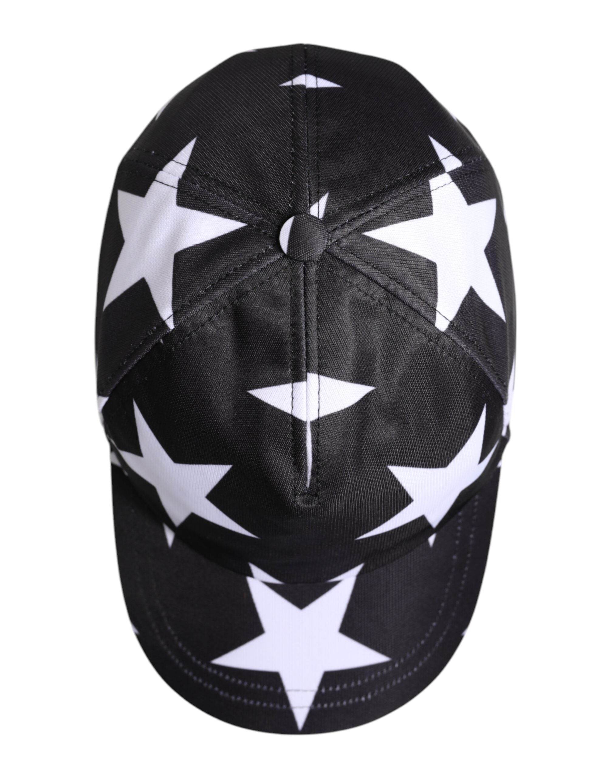 Dolce & Gabbana Black Star Print Polyester Baseball Cap - Hilstor
