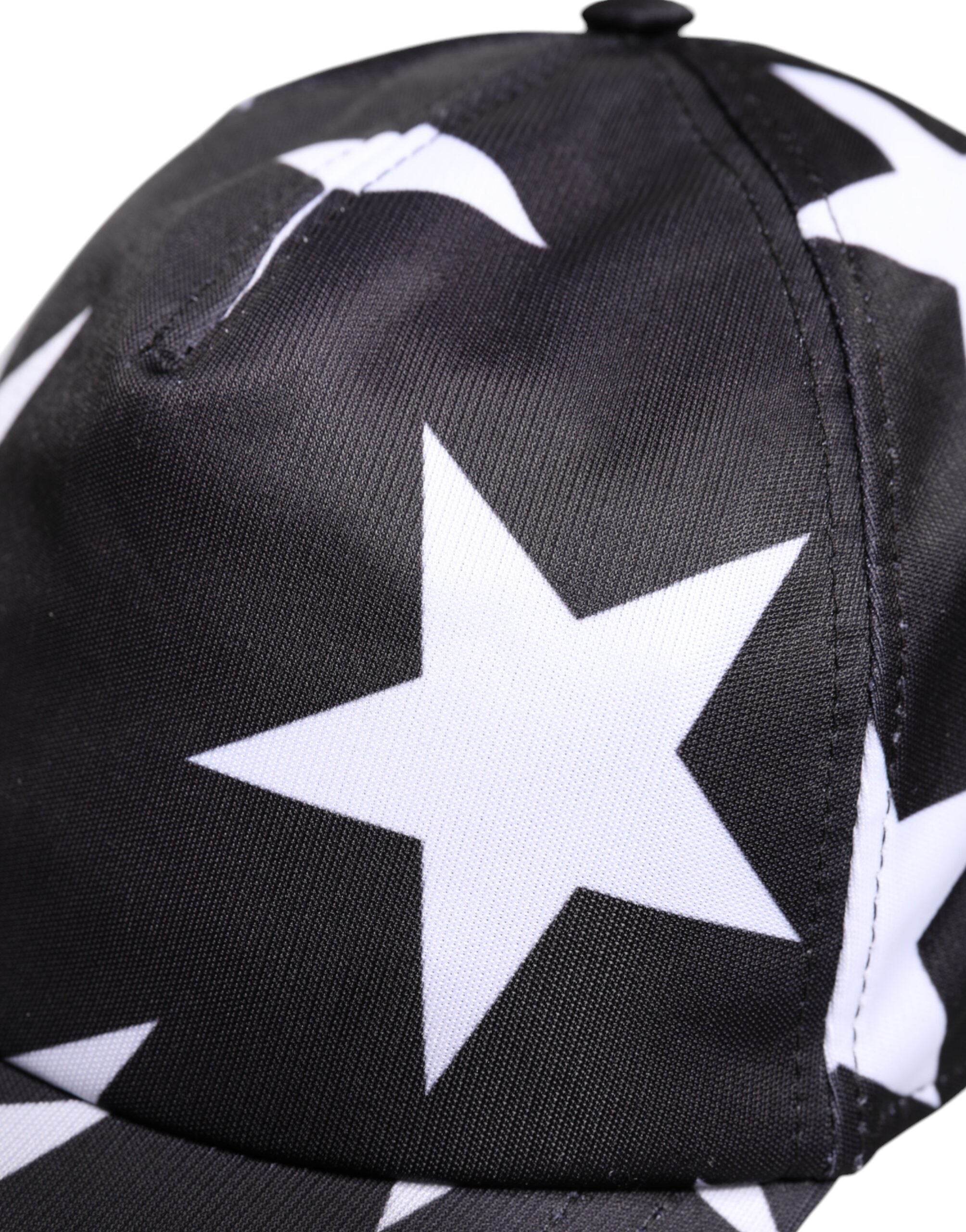 Dolce & Gabbana Black Star Print Polyester Baseball Cap - Hilstor