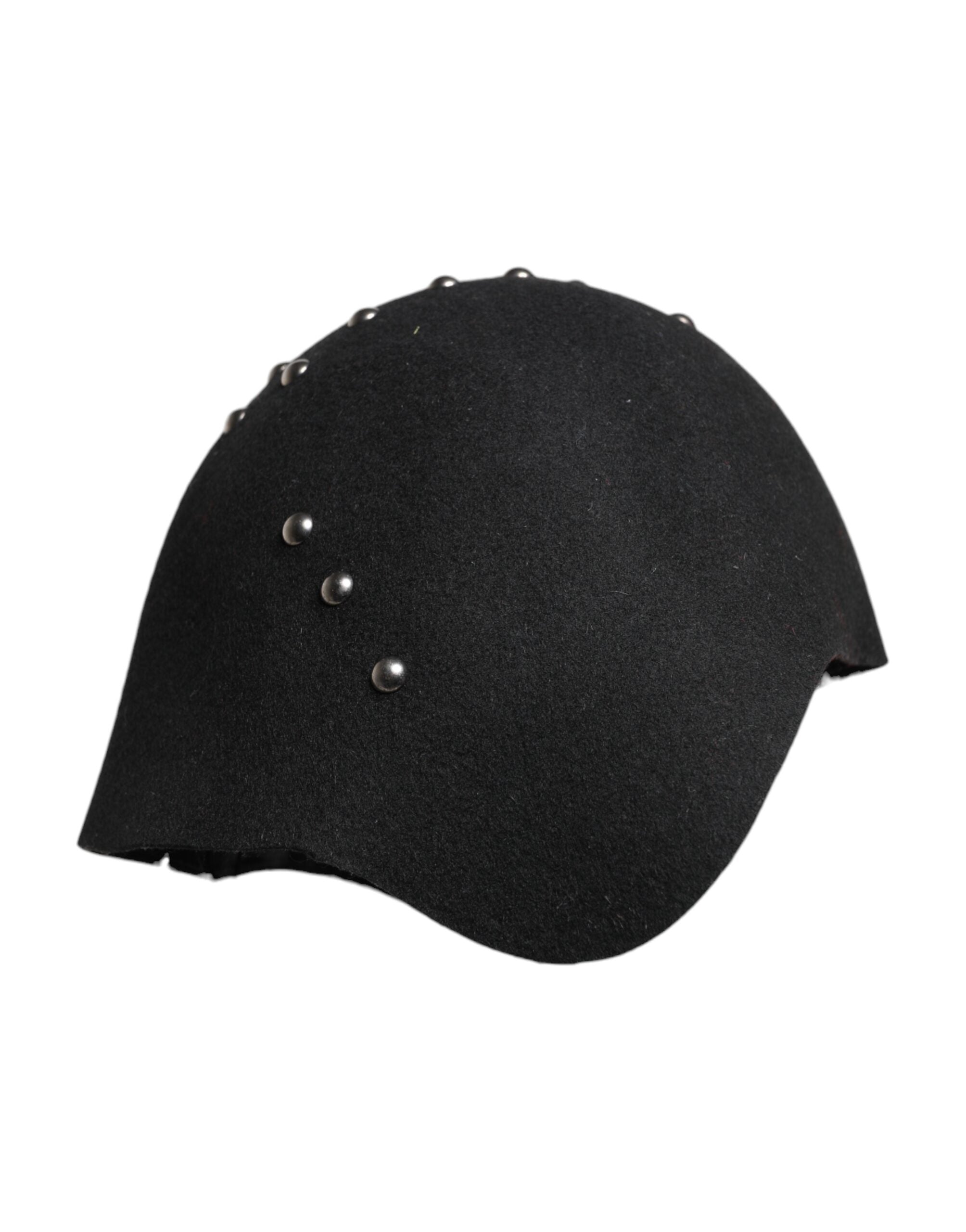 Dolce &amp; Gabbana Sort Uld Flerfarvet Udsmykket Cloche Hat