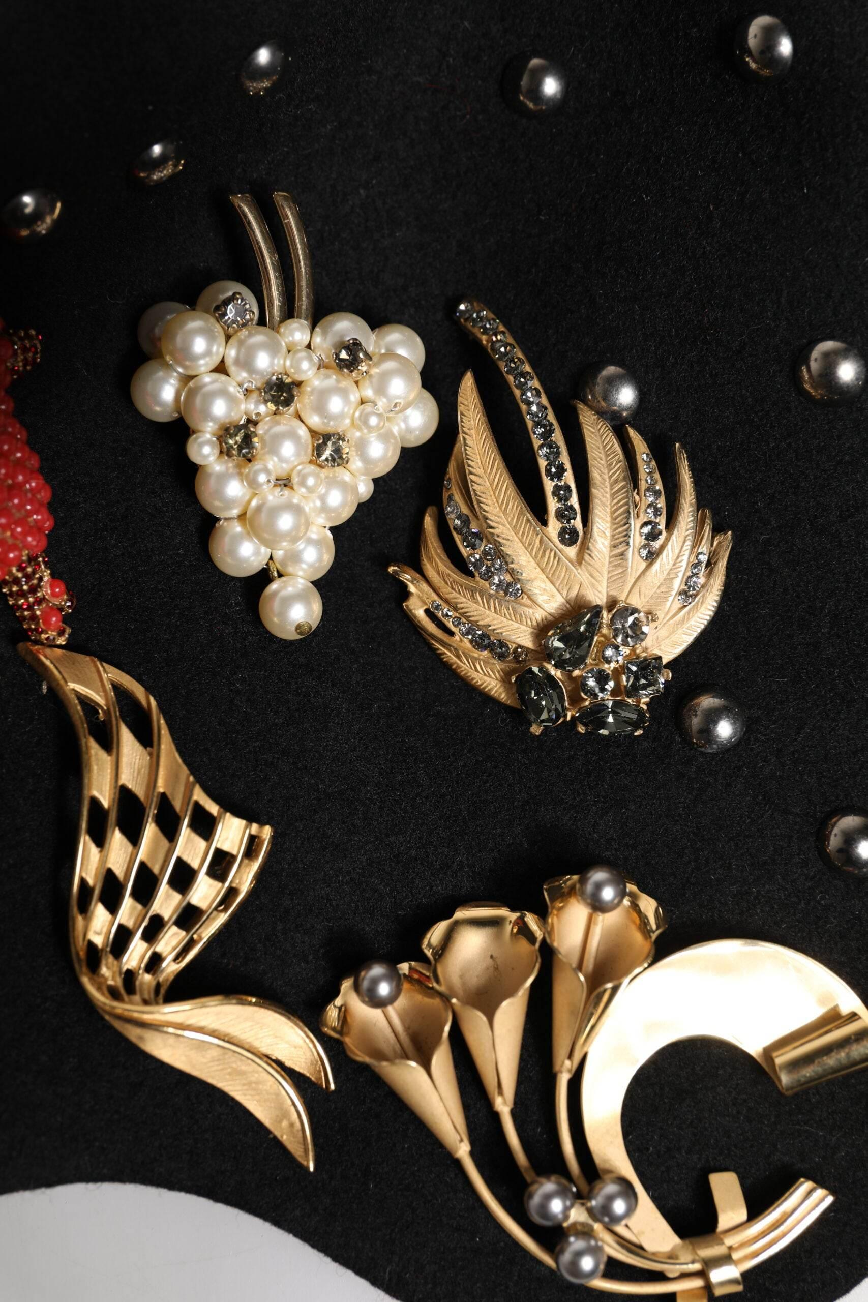 Dolce & Gabbana Black Wool Multicolor Embellished Cloche Hat - Hilstor