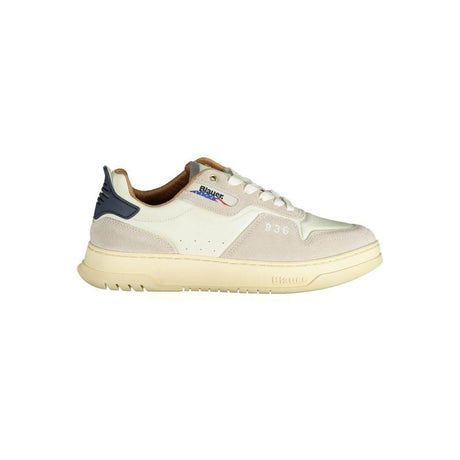 Blauer White Polyethylene Men Sneaker - Hilstor