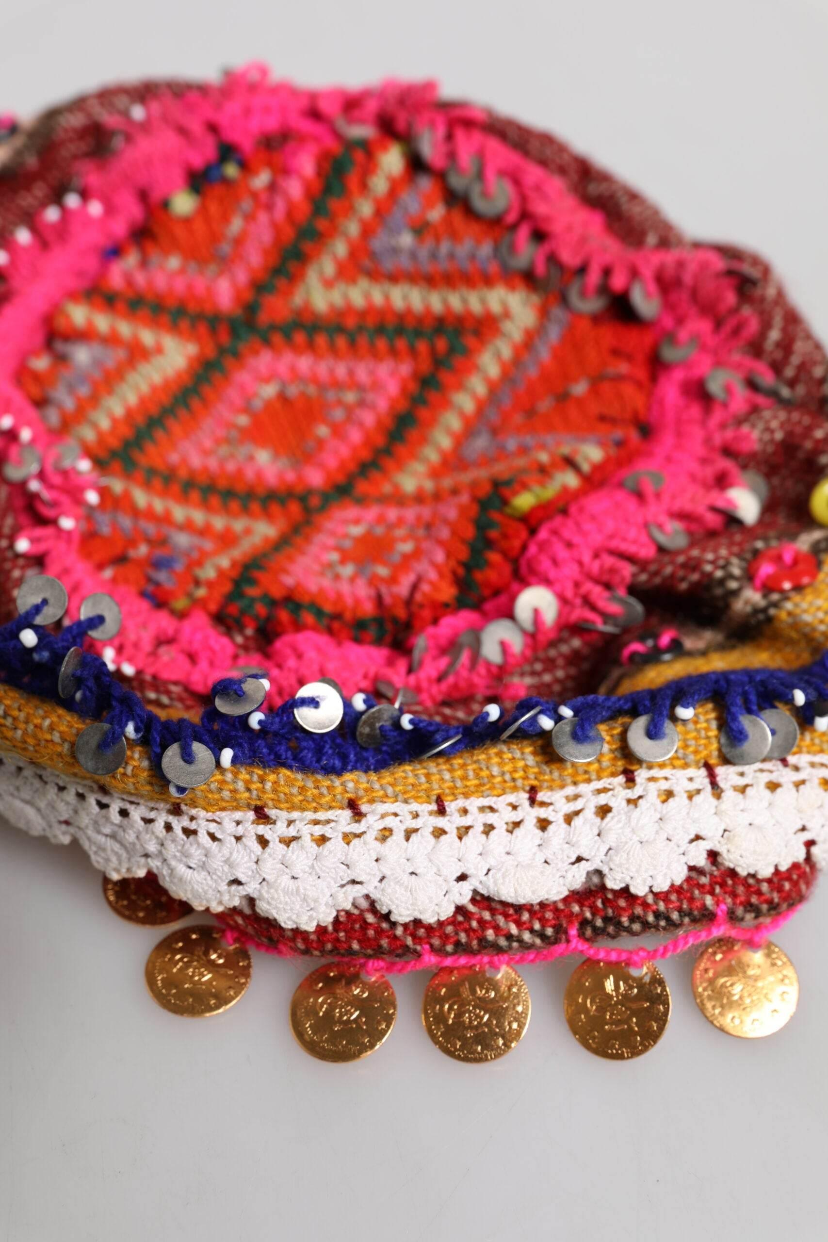 Dolce & Gabbana Multicolor Floral Sequin Knitted Embellished Hat - Hilstor
