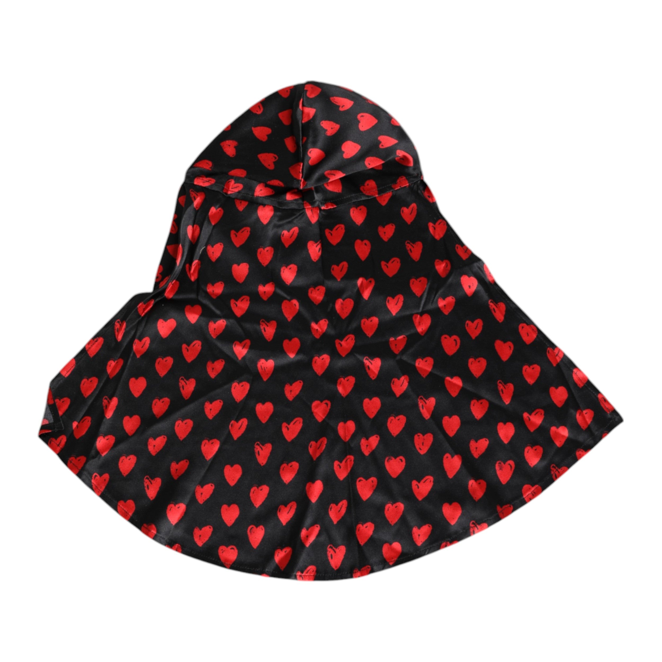 Dolce &amp; Gabbana Sort Rød Hjerter Polyester Hat