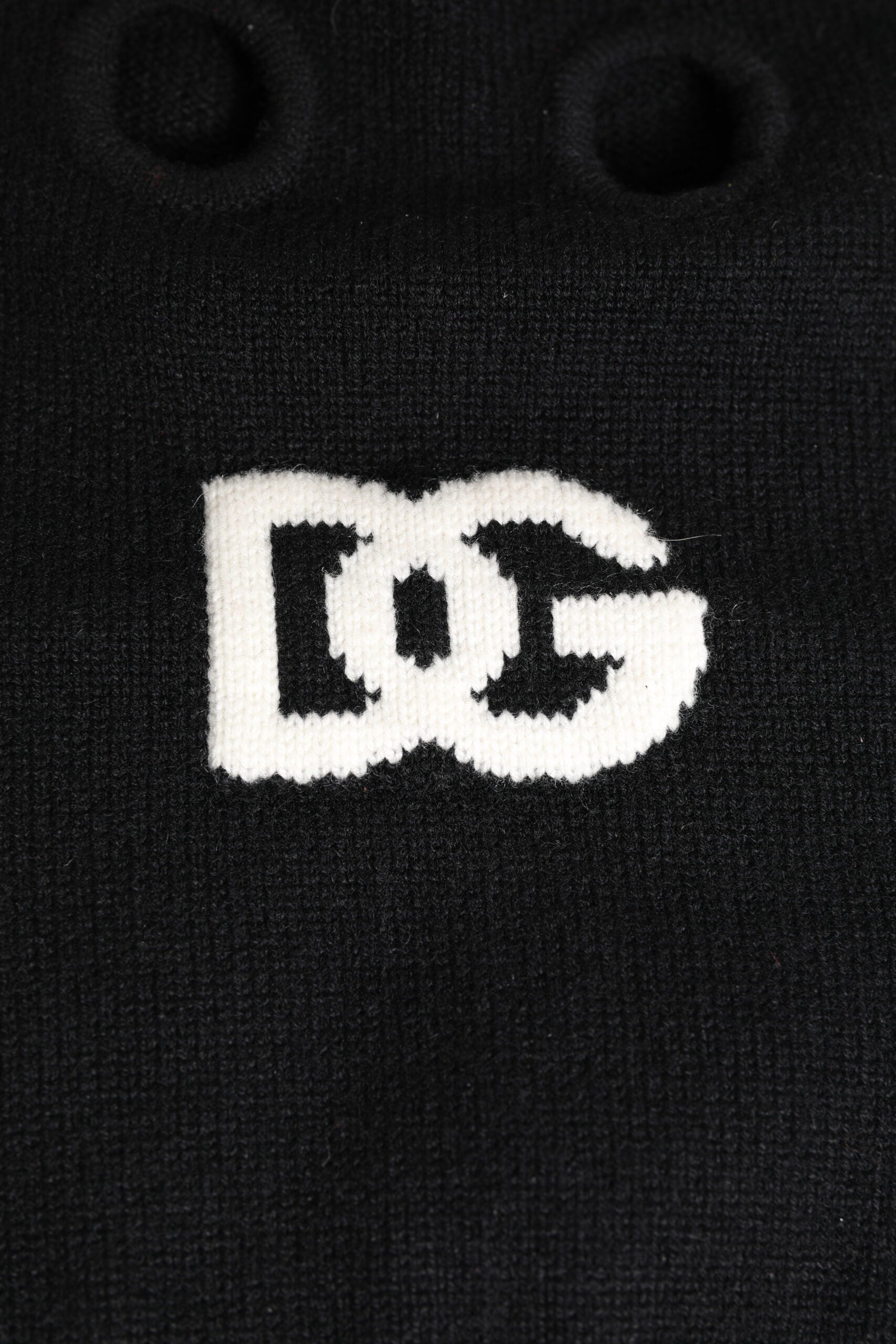 Dolce & Gabbana Black Cashmere Knitted Ski Mask Balaclava Hat