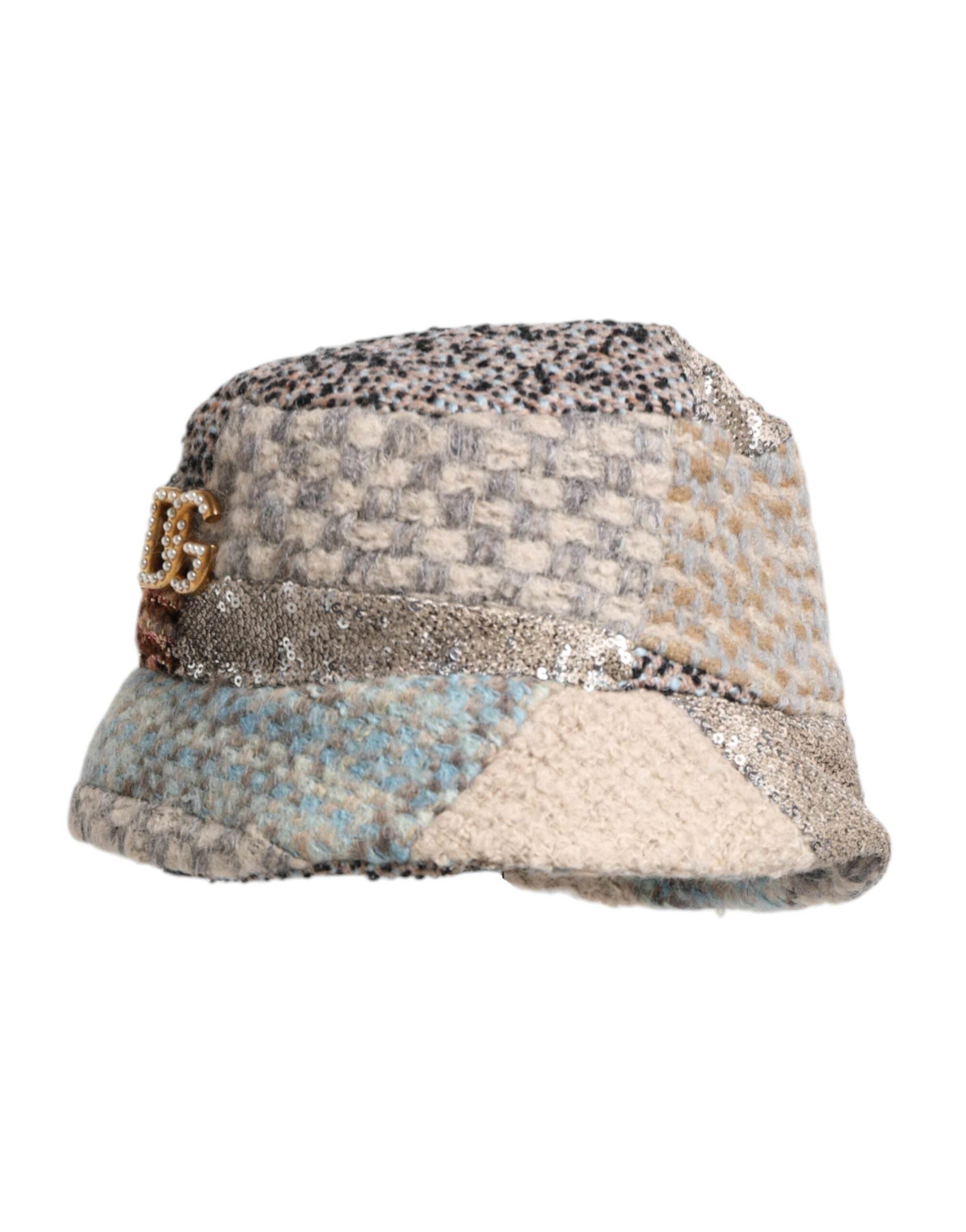 Dolce & Gabbana Multicolor Patchwork Embellished Bucket Hat - Hilstor