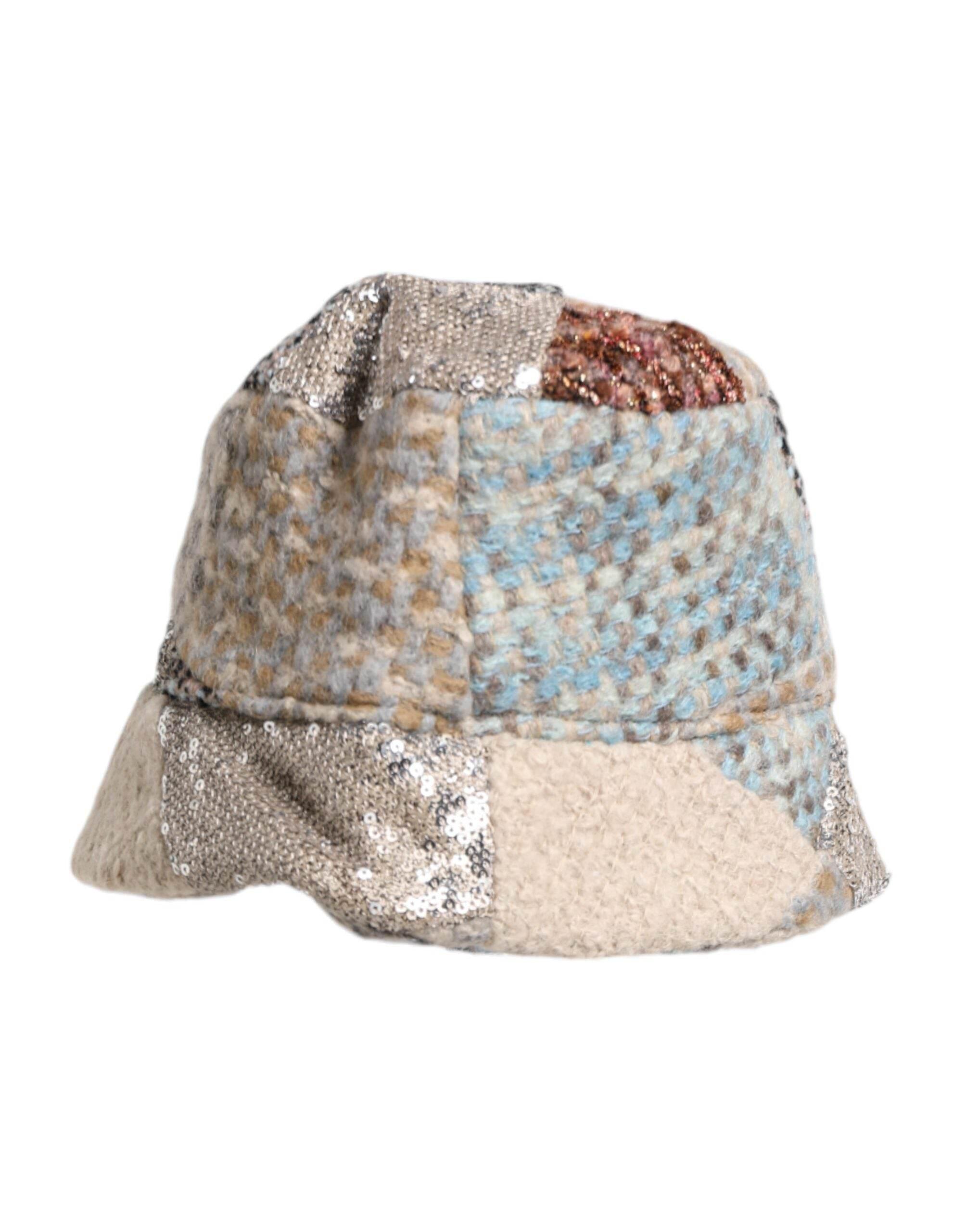 Dolce & Gabbana Multicolor Patchwork Embellished Bucket Hat - Hilstor