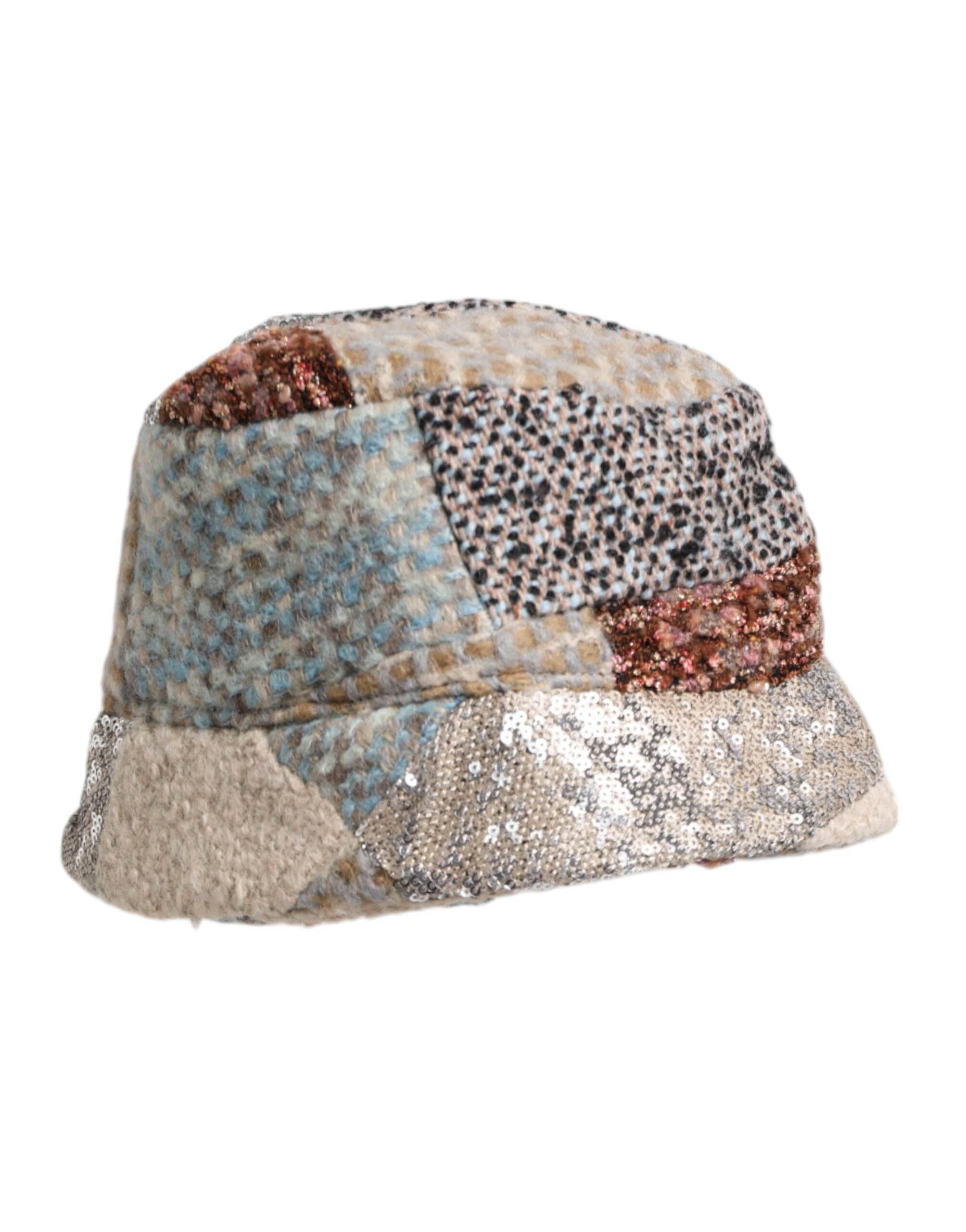 Dolce & Gabbana Multicolor Patchwork Embellished Bucket Hat - Hilstor