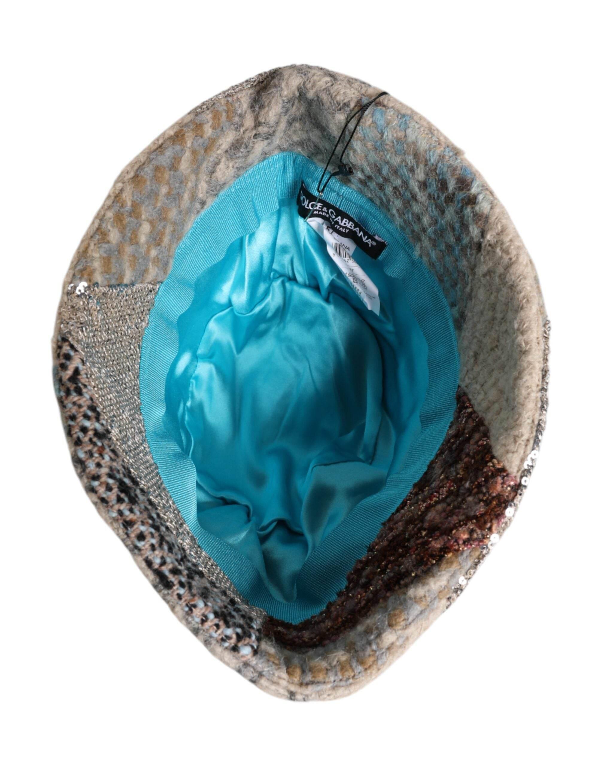 Dolce & Gabbana Multicolor Patchwork Embellished Bucket Hat - Hilstor