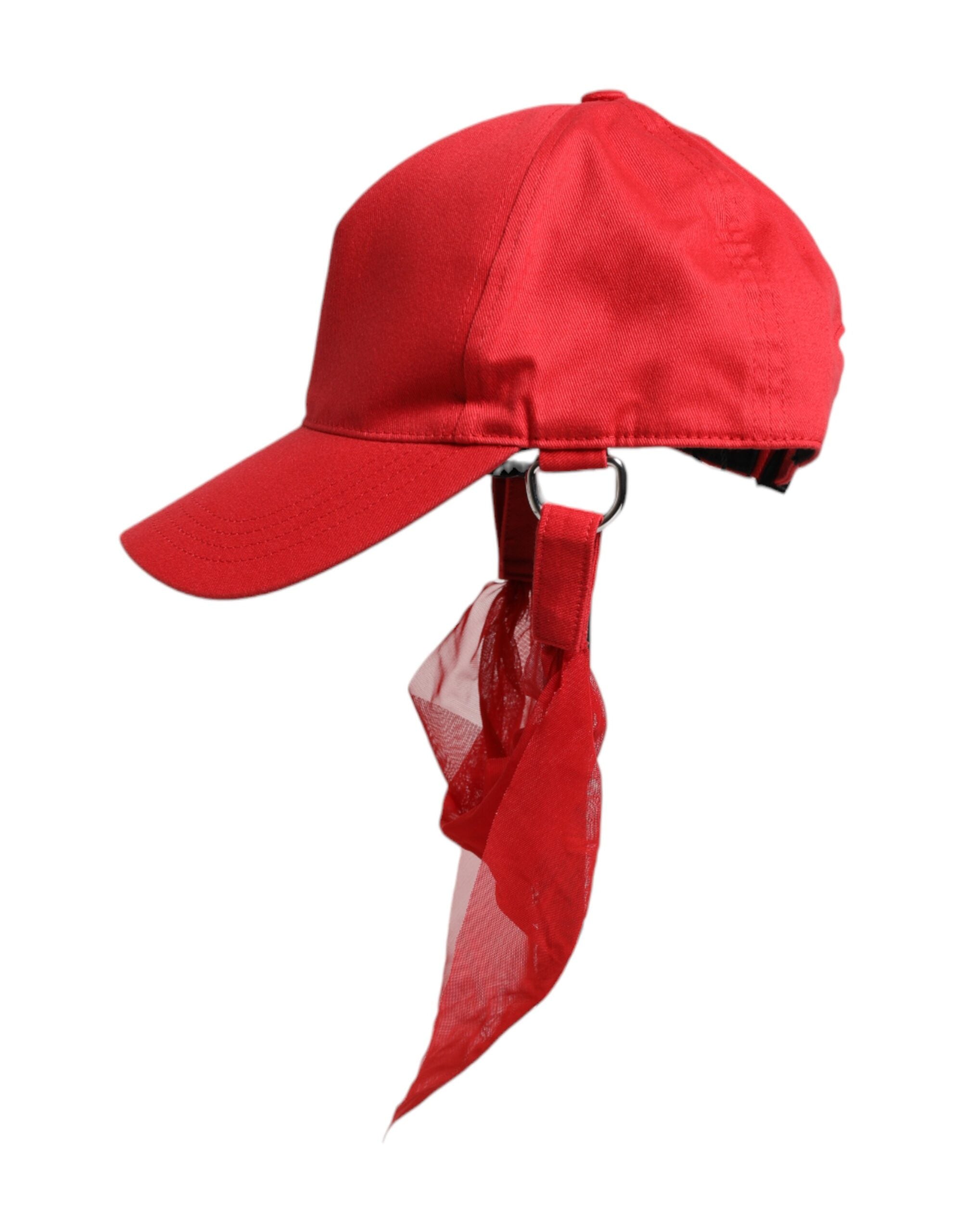 Dolce &amp; Gabbana Rød Bomuld 6 Paneler Dame Baseballkasket