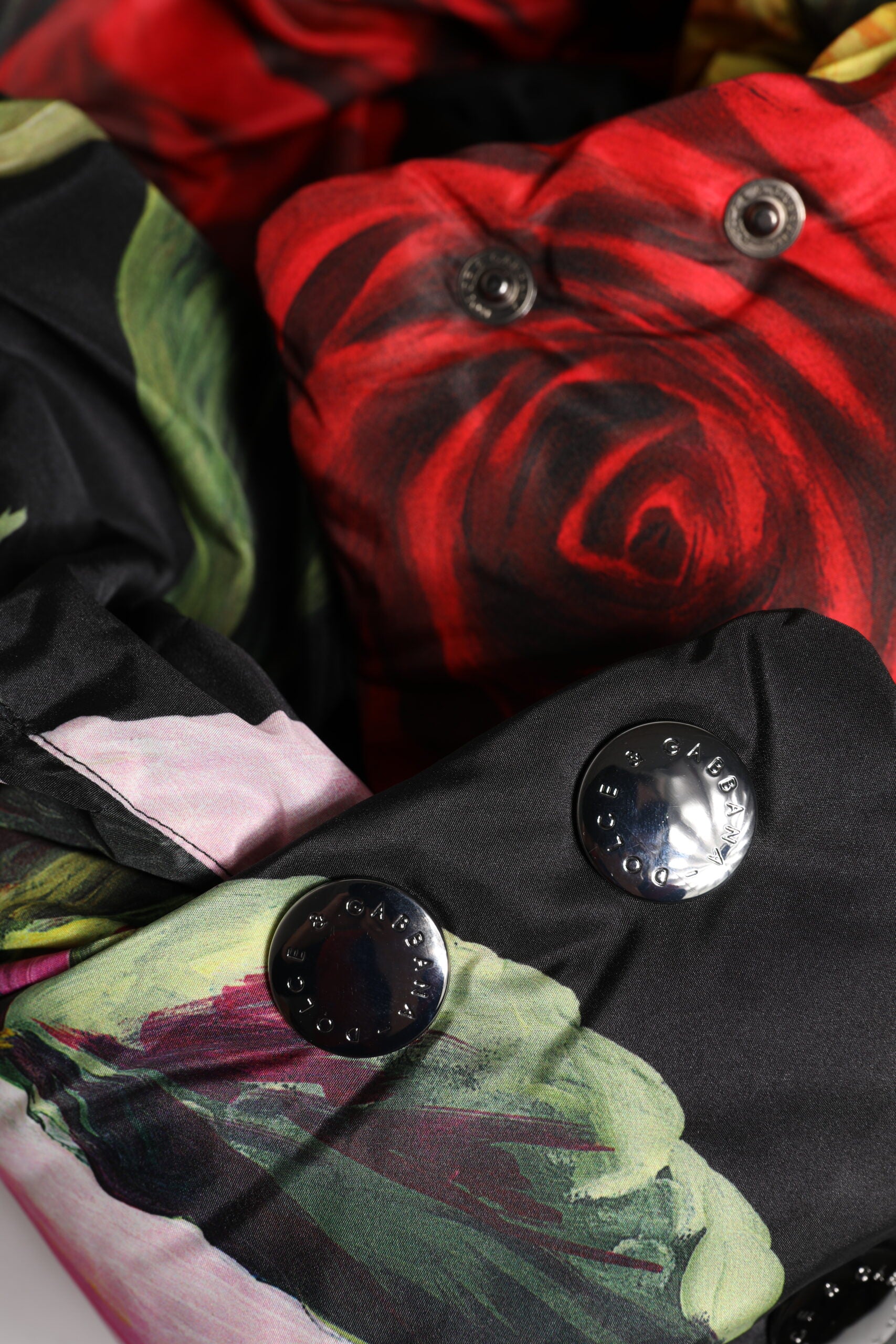Dolce &amp; Gabbana sort blomsterprint hele hovedet wrap hat