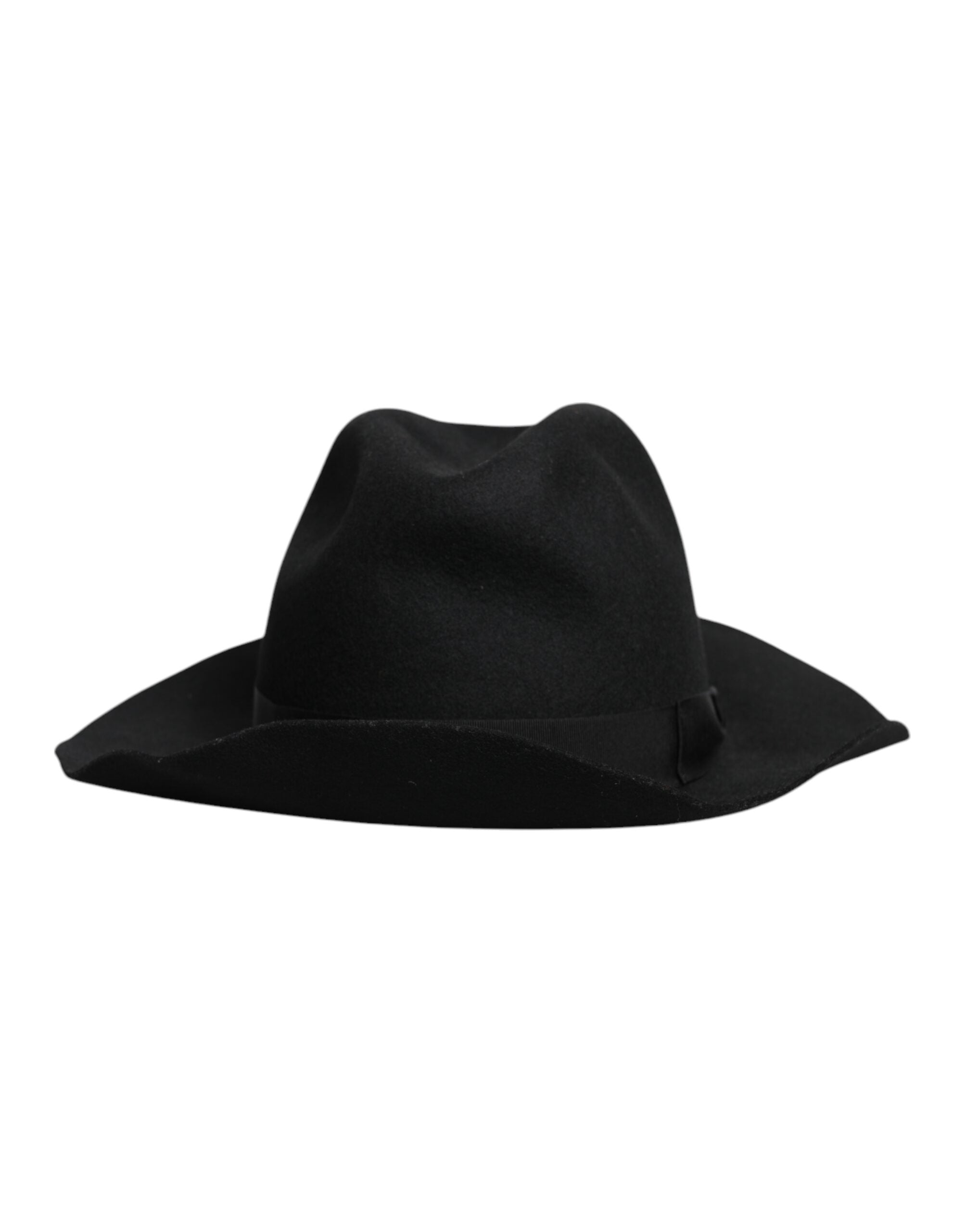 Dolce &amp; Gabbana Sort Trilby Fedora Hat med Bred Skygge
