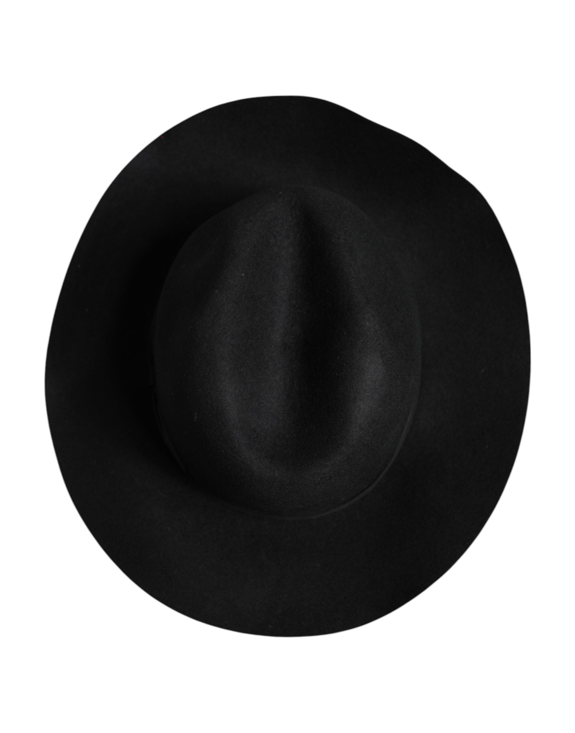 Dolce &amp; Gabbana Sort Trilby Fedora Hat med Bred Skygge