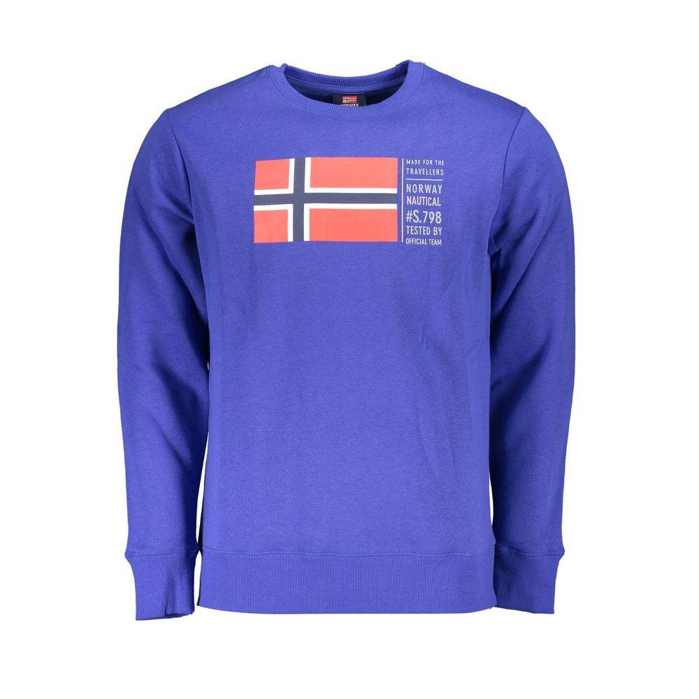 Norway 1963 Blue Cotton Men Sweater - Hilstor