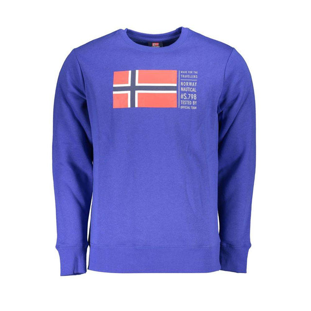 Norway 1963 Blue Cotton Men Sweater - Hilstor