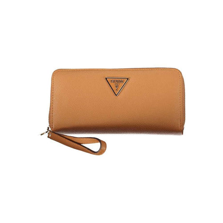 Guess Jeans Chic Brown Polyethylene Wallet with Coin Purse - Hilstor