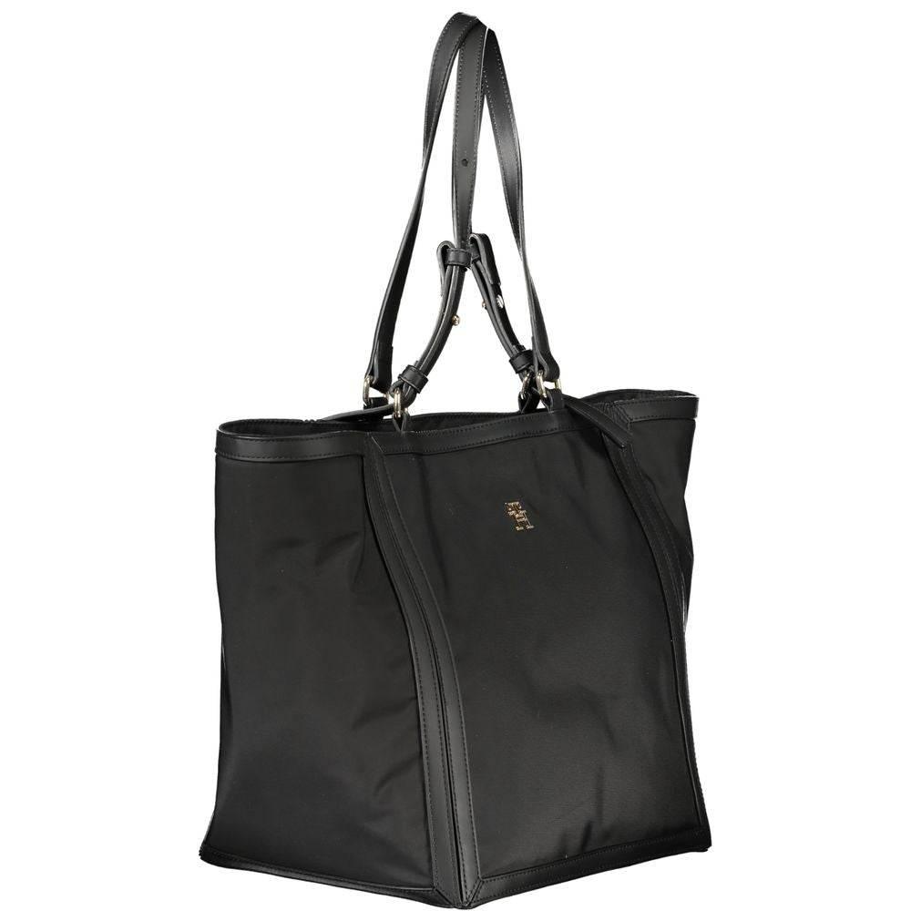 Tommy Hilfiger Black Polyester Handbag - Hilstor