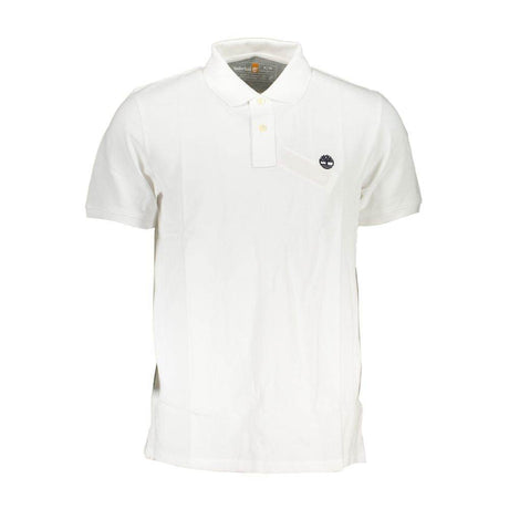 Timberland White Cotton Polo Shirt - Hilstor