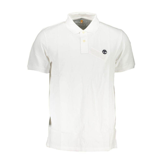 Timberland White Cotton Polo Shirt - Hilstor