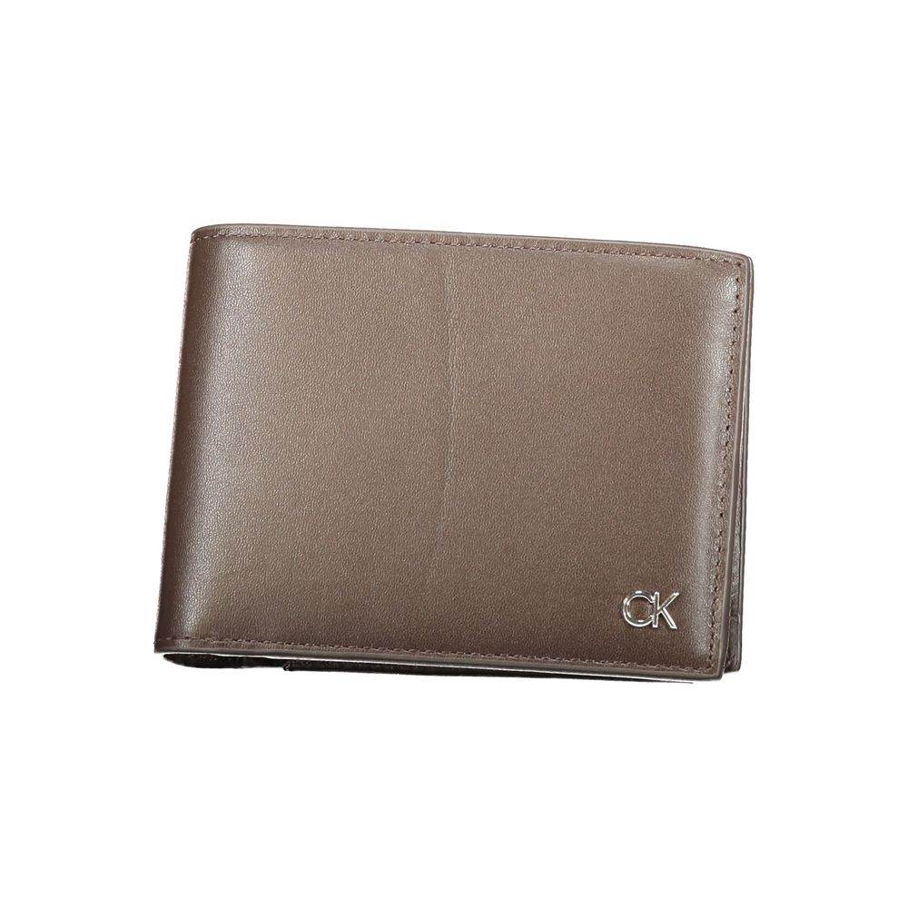 Calvin Klein Brown Leather Wallet - Hilstor