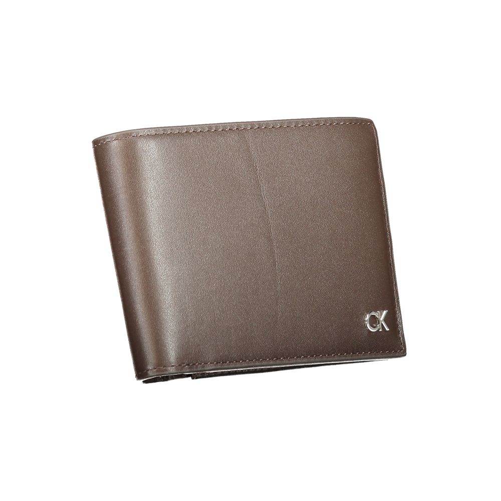 Calvin Klein Brown Leather Wallet - Hilstor