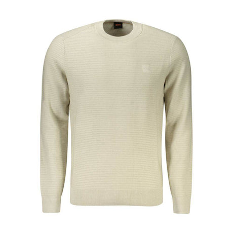 Hugo Boss Beige Cotton Men Sweater - Hilstor
