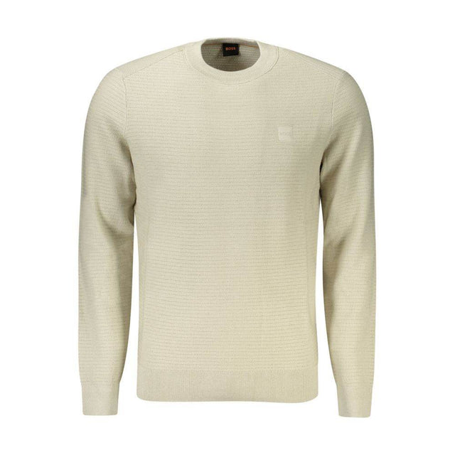 Hugo Boss Beige Cotton Men Sweater - Hilstor