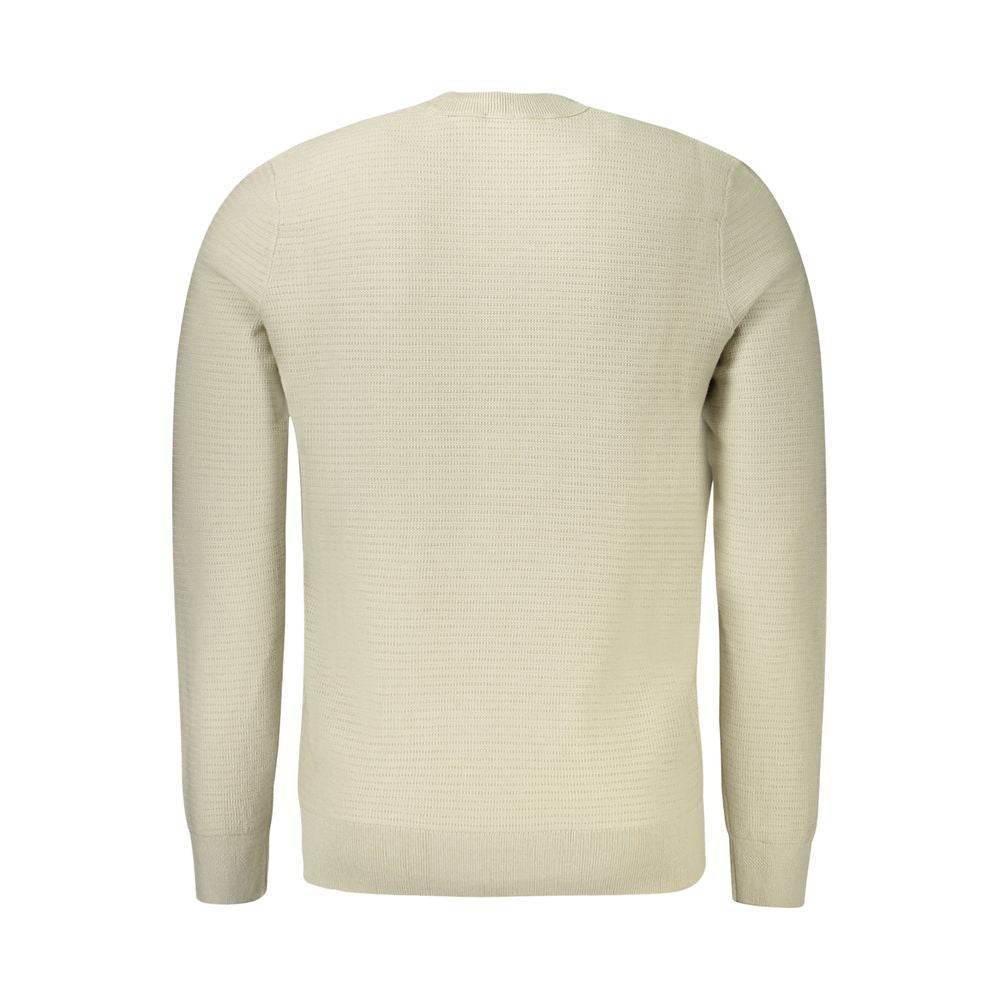 Hugo Boss Beige Cotton Men Sweater - Hilstor