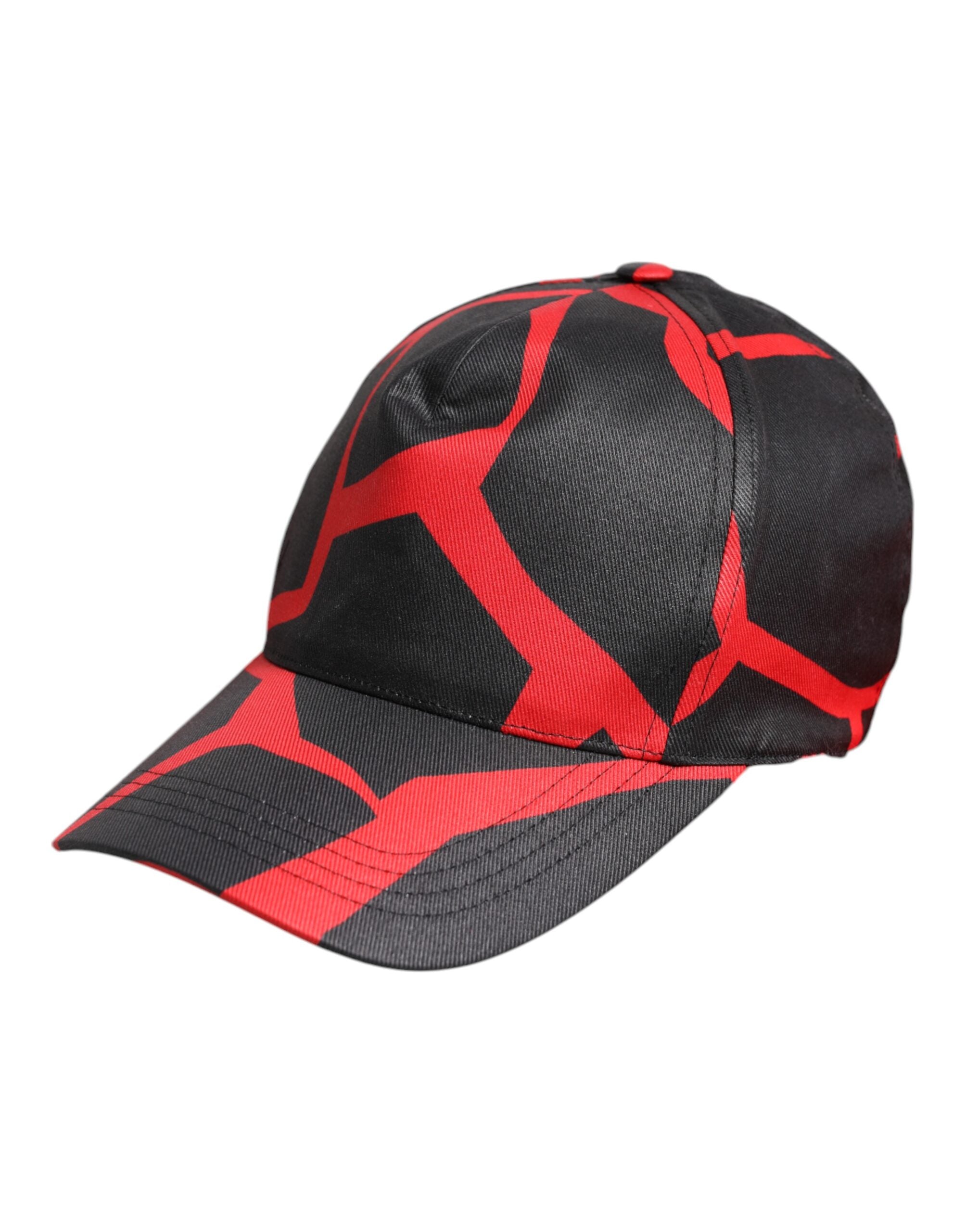 Dolce &amp; Gabbana Rød Sort Blonde Tyl Bomulds Baseballkasket