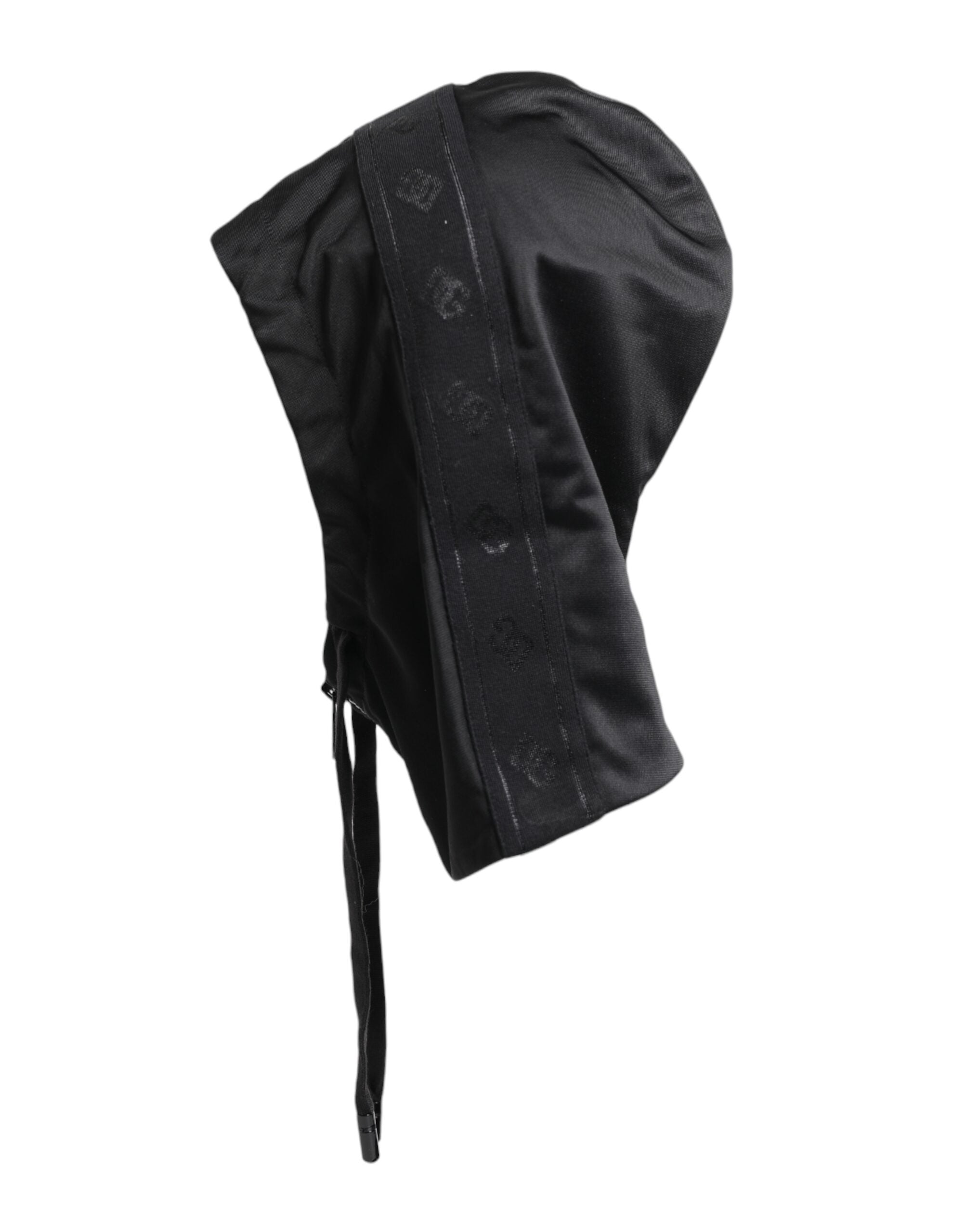 Dolce &amp; Gabbana Sort Polyester Helhoved Wrap Hat