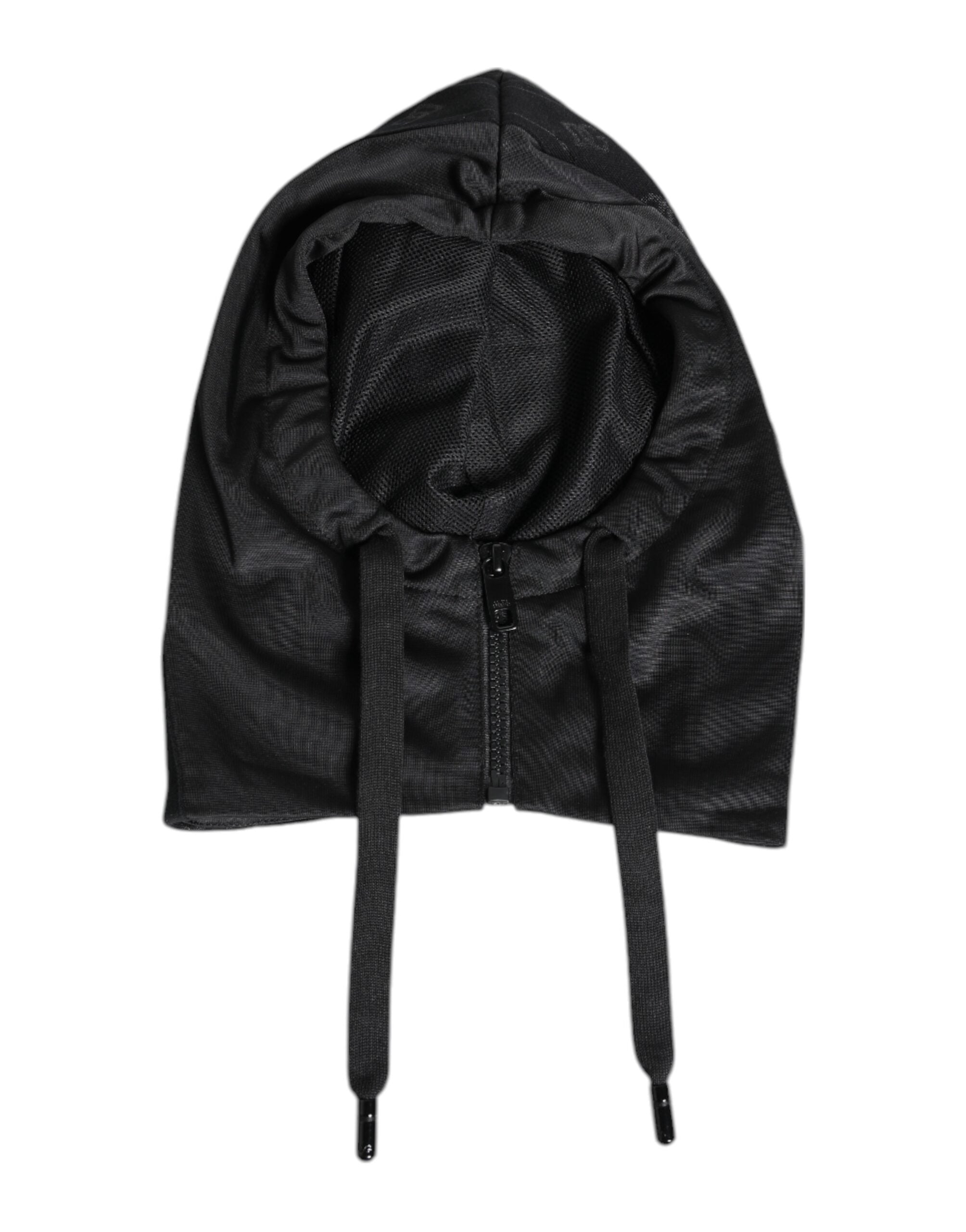 Dolce &amp; Gabbana Sort Polyester Helhoved Wrap Hat