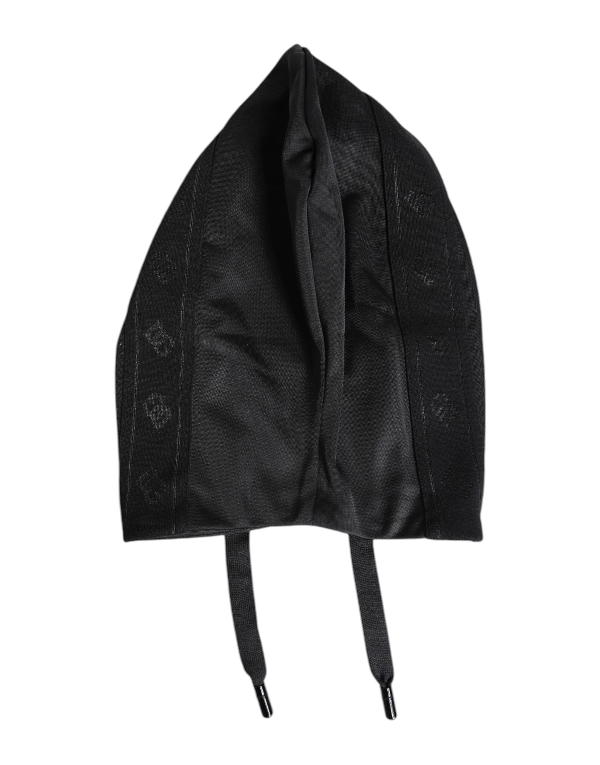 Dolce &amp; Gabbana Sort Polyester Helhoved Wrap Hat