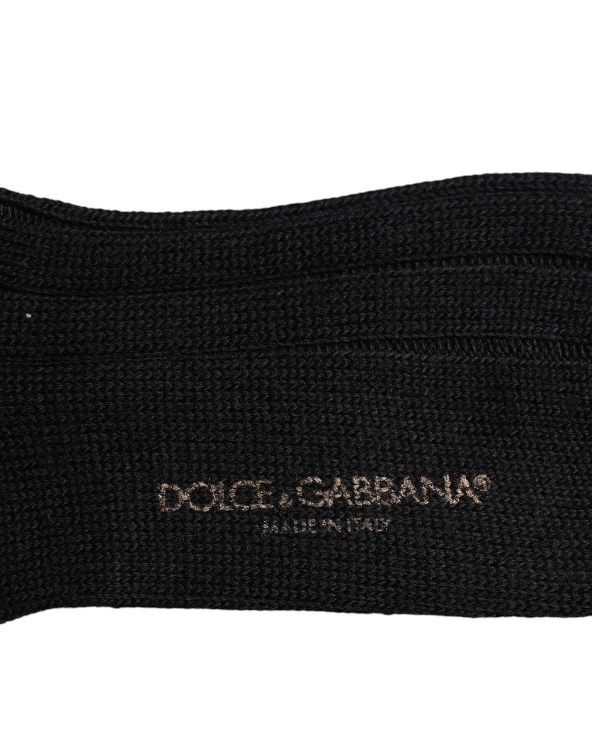 Dolce &amp; Gabbana Svarta DG-logotyptryck över vadstrumpor